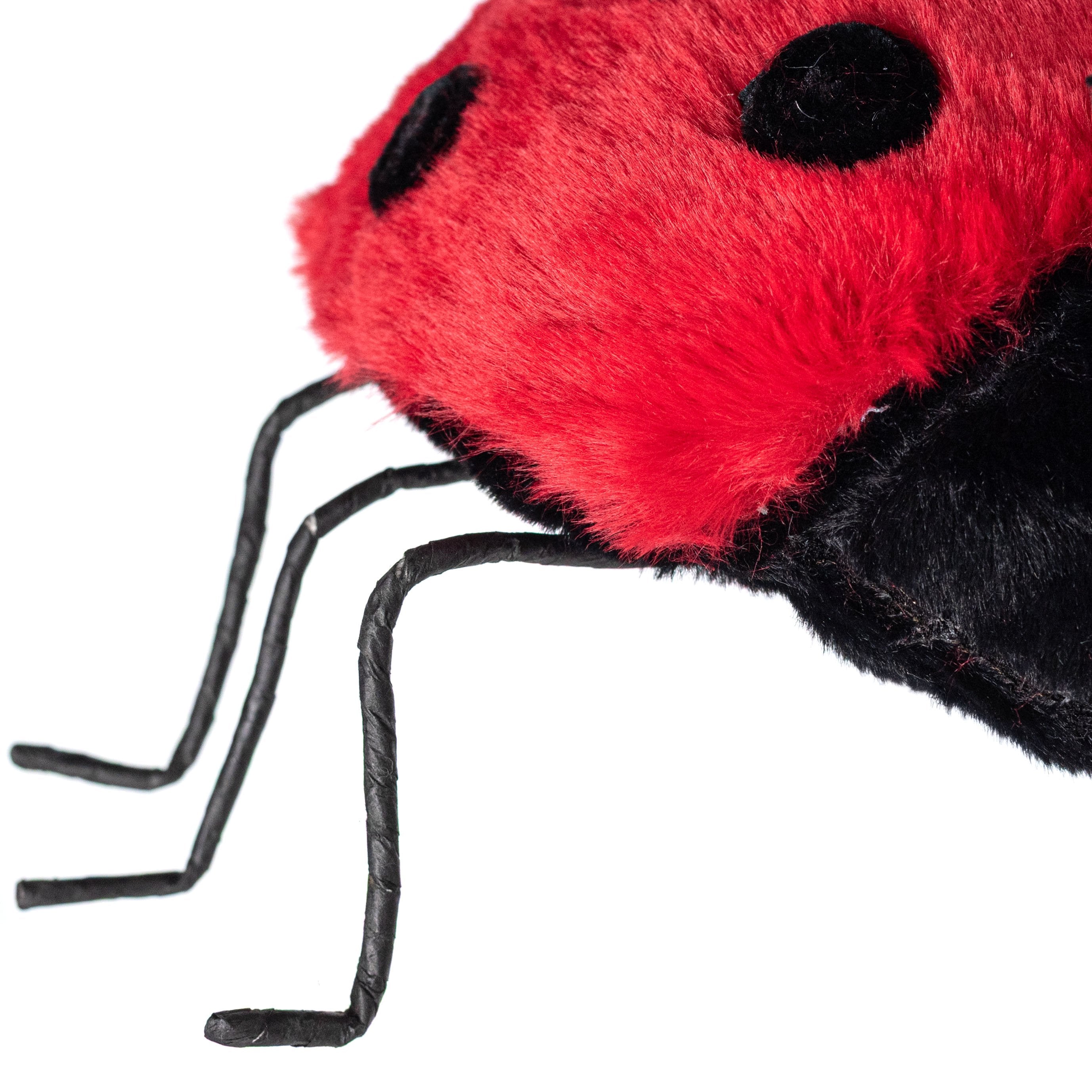9" Faux Fur Ladybug Ornament detail photo 5