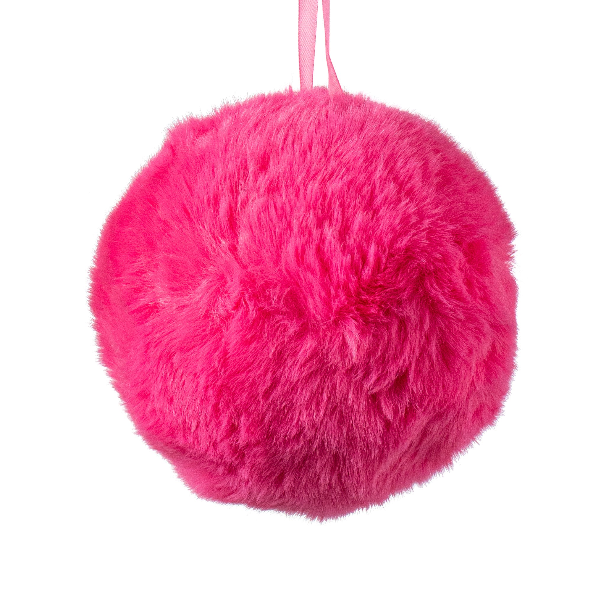 6" Faux Fur Ornament: Hot Pink Item Number: 85681PK