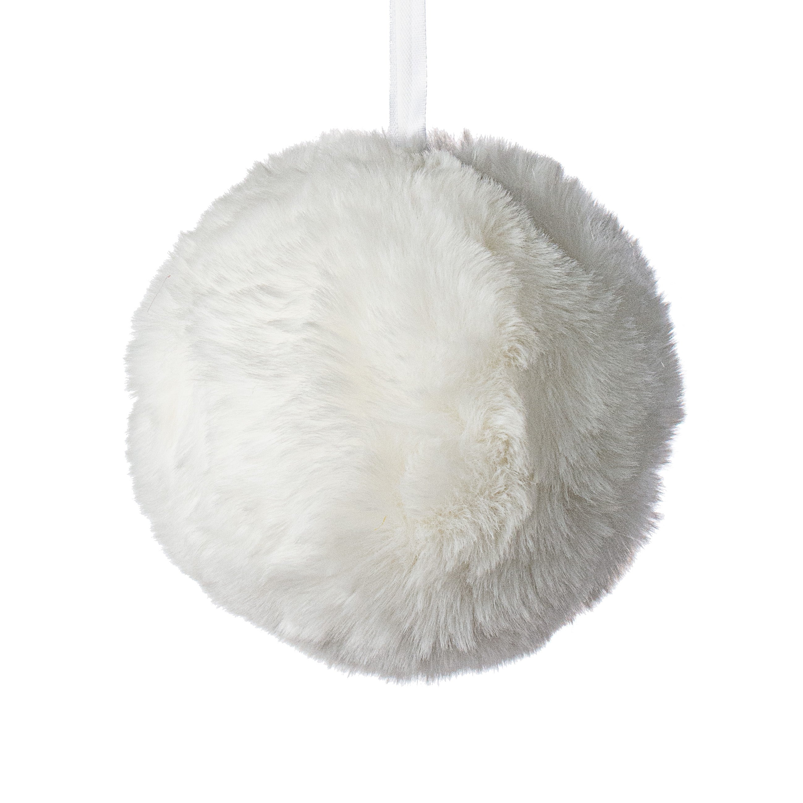 6" Faux Fur Ornament: White Item Number: 85681WT