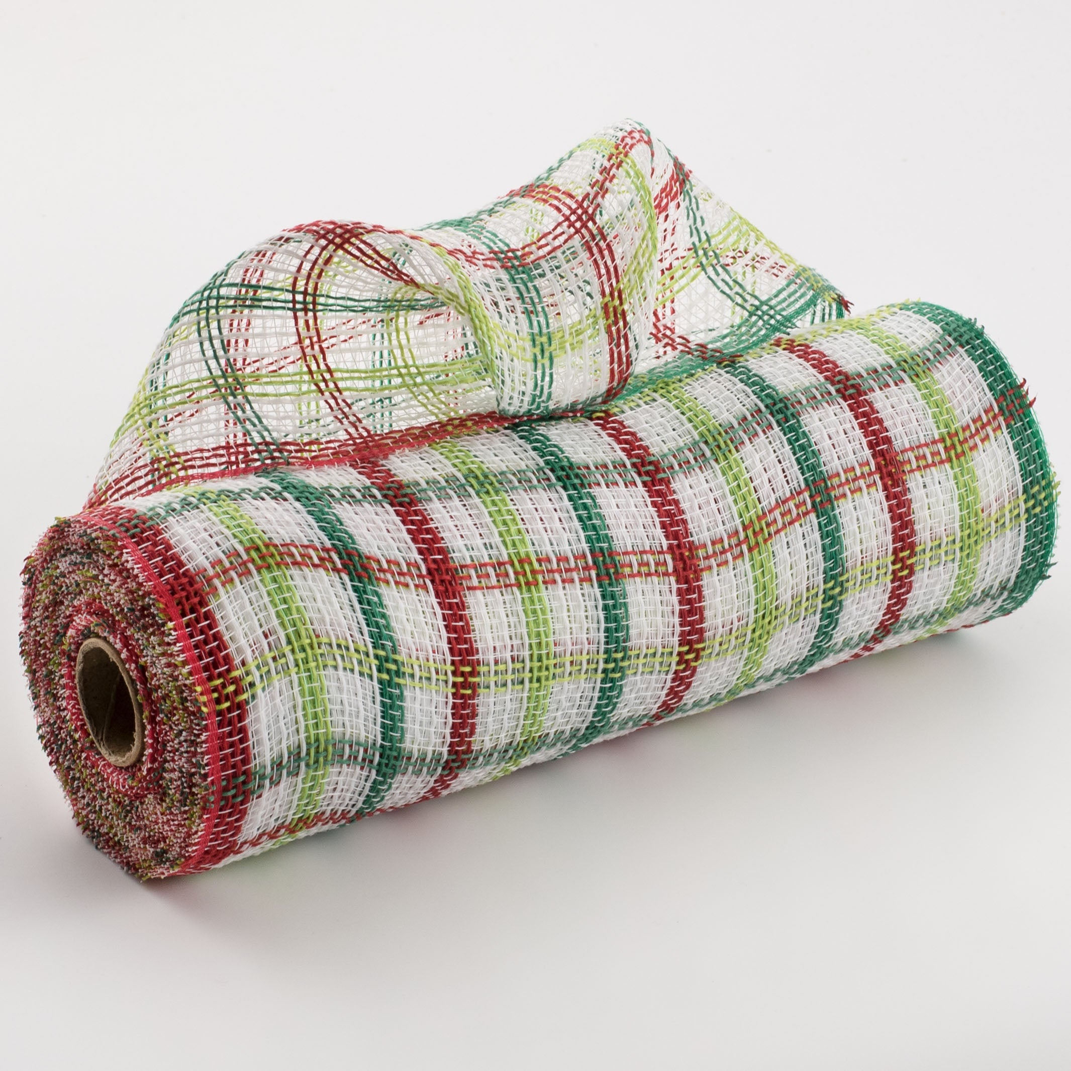 10" Faux Jute Check Mesh: White, Red, Emerald, Lime Item Number: RY8339AC
