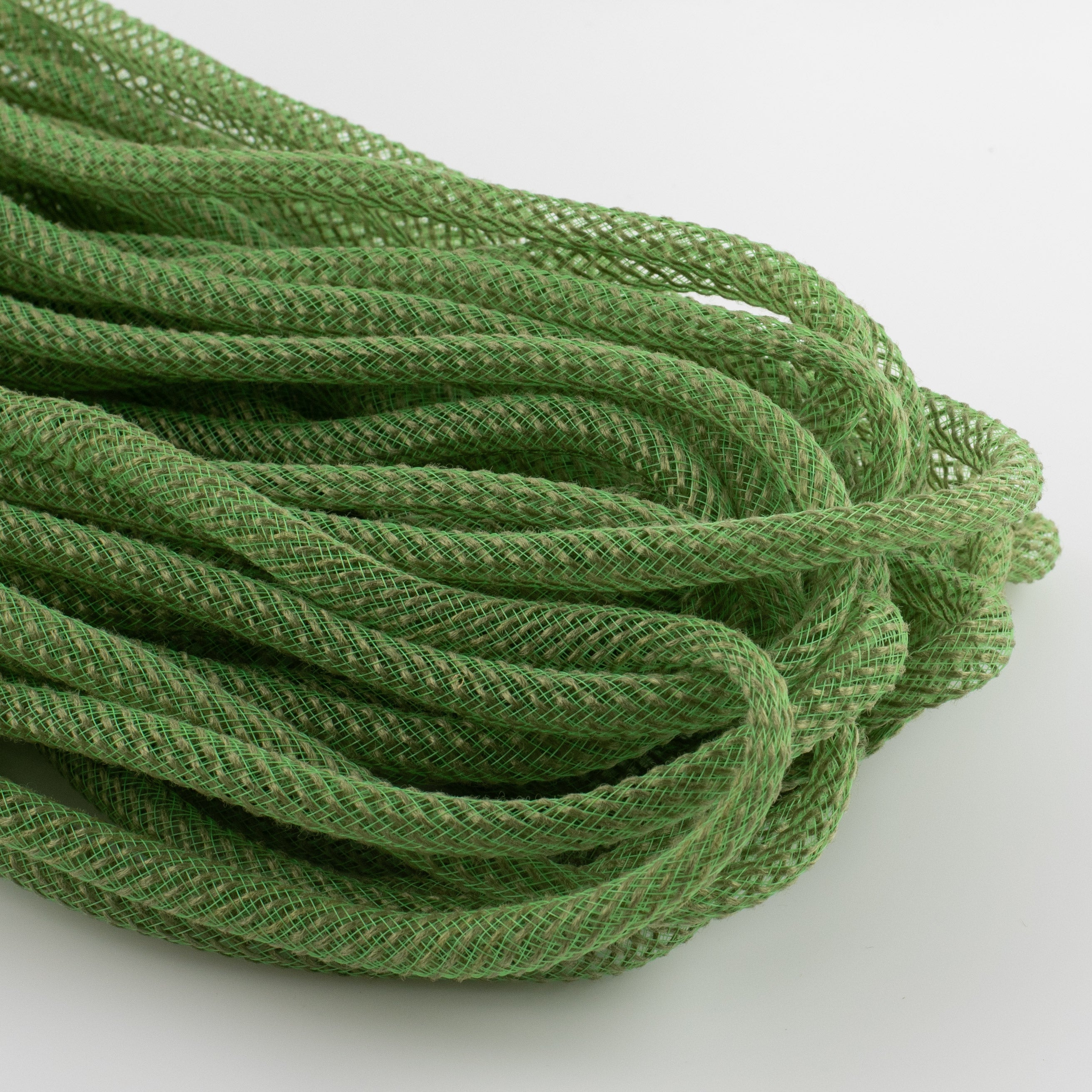 Faux Jute Deco Flex Tubing Ribbon: Moss Green (30 Yards) Item Number: RE3665N8