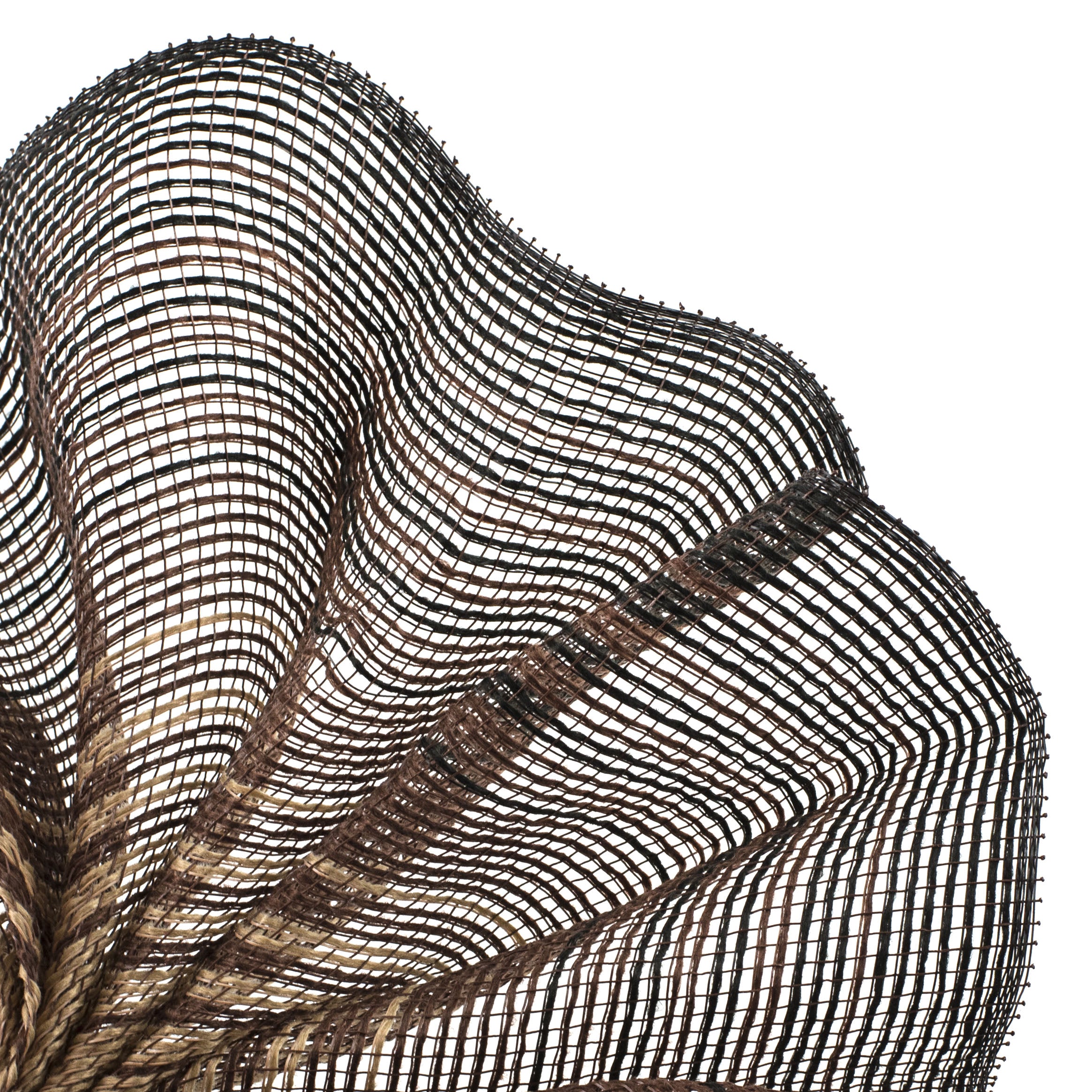 10" Faux Jute Ombré Mesh: Chocolate, Black, Natural Lifestyle Photo