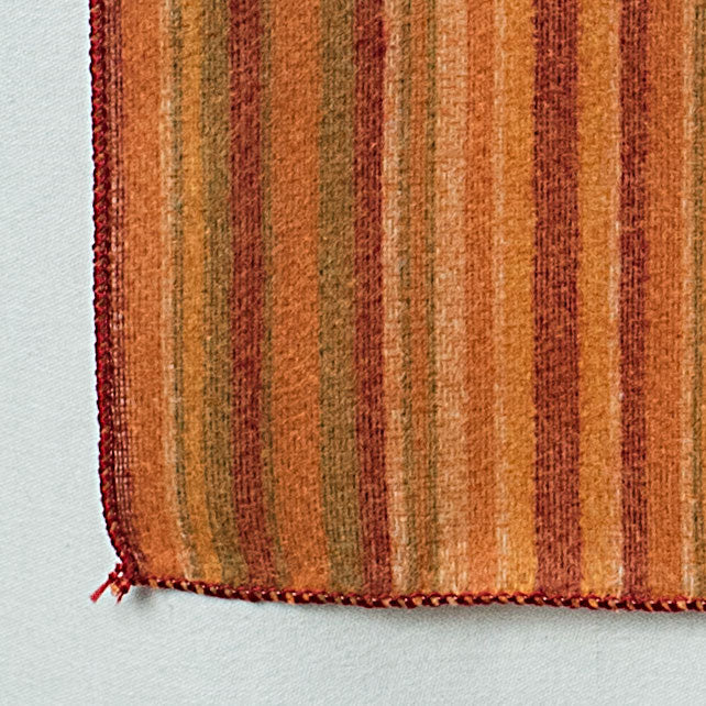 72" Faux Jute Table Runner: Orange & Red Stripe Lifestyle Photo