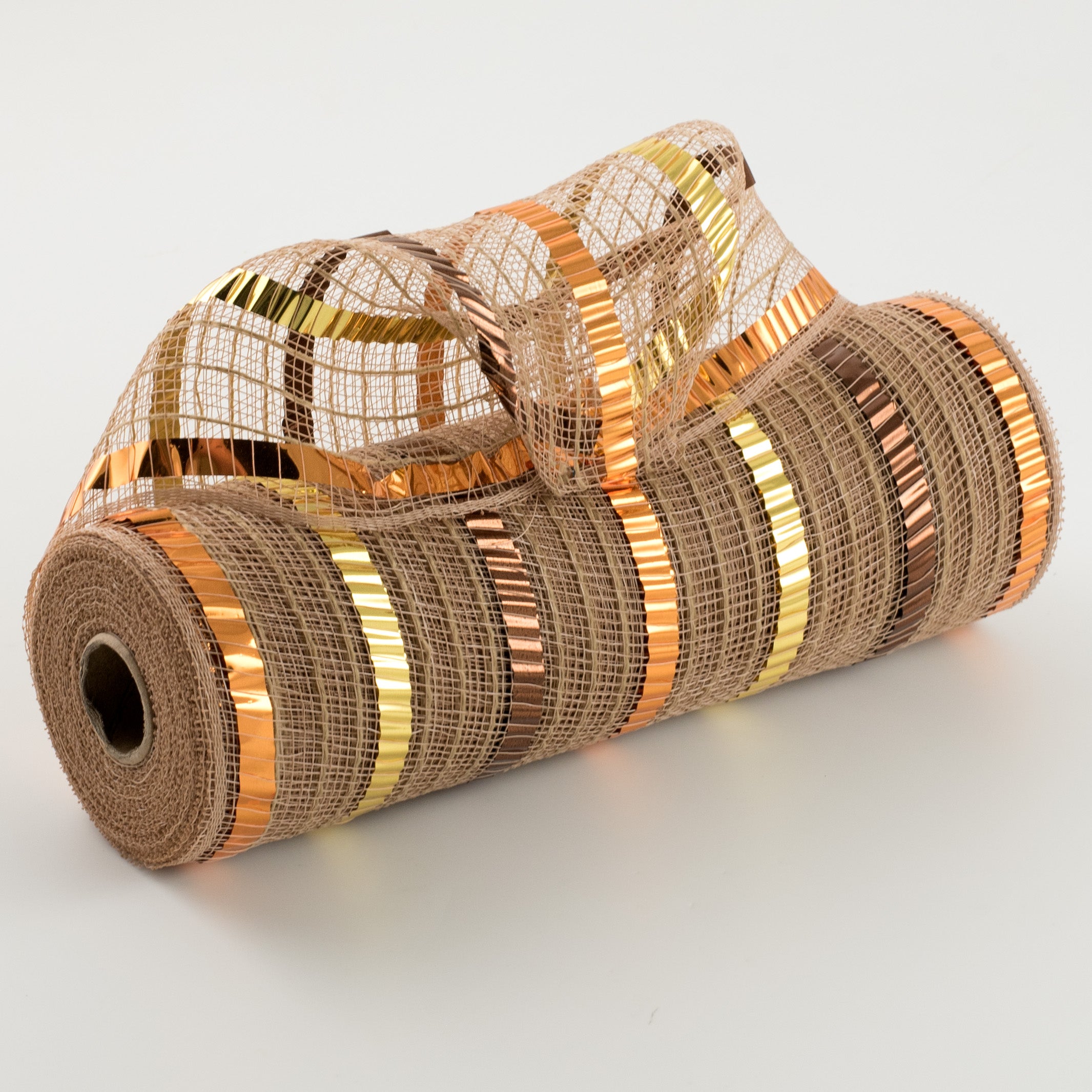 10" Faux Jute XL Wide Foil Mesh: Natural, Orange, Gold, Brown Item Number: RY8036EY