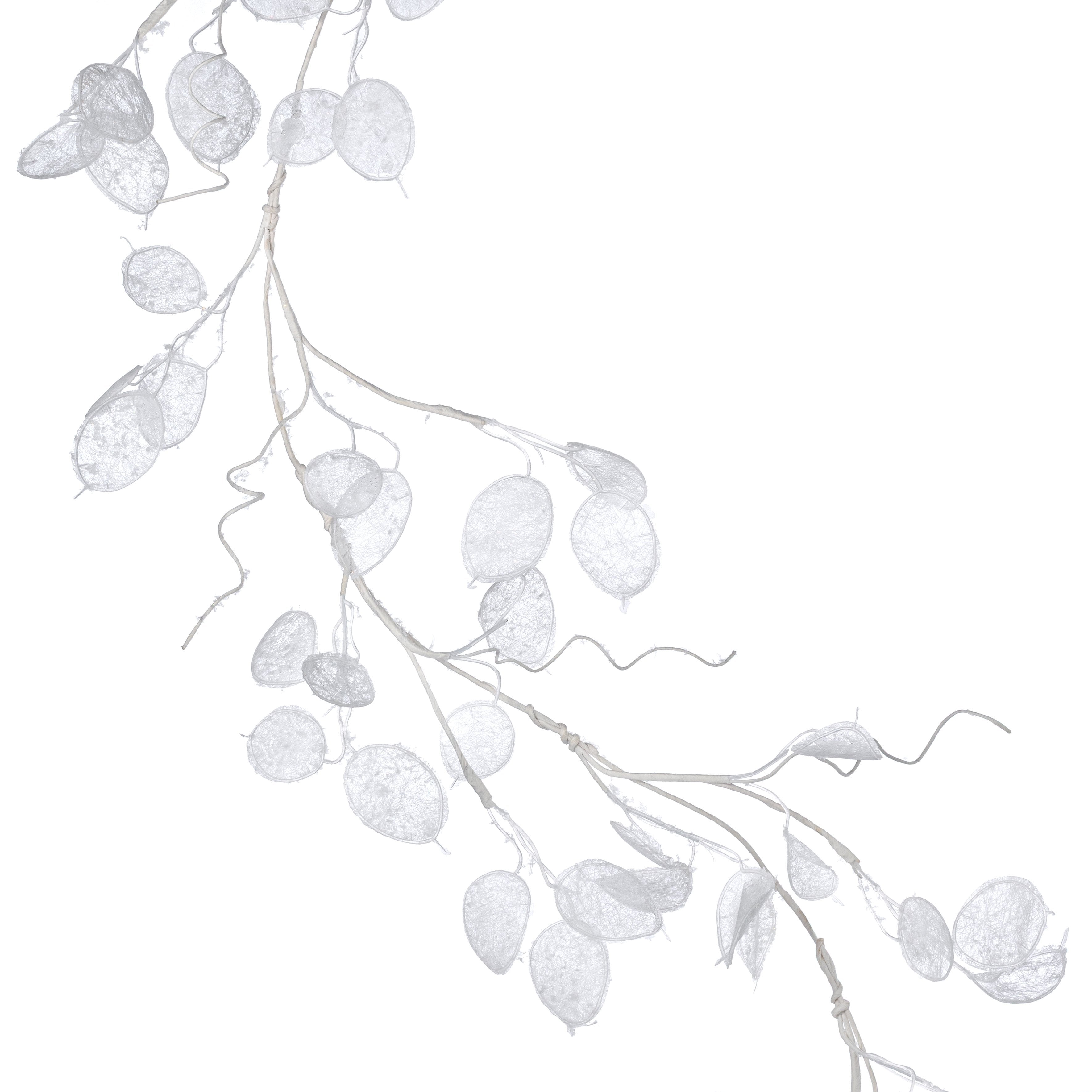 5' Faux Lunaria Silver Dollar Garland: White Item Number: 32078