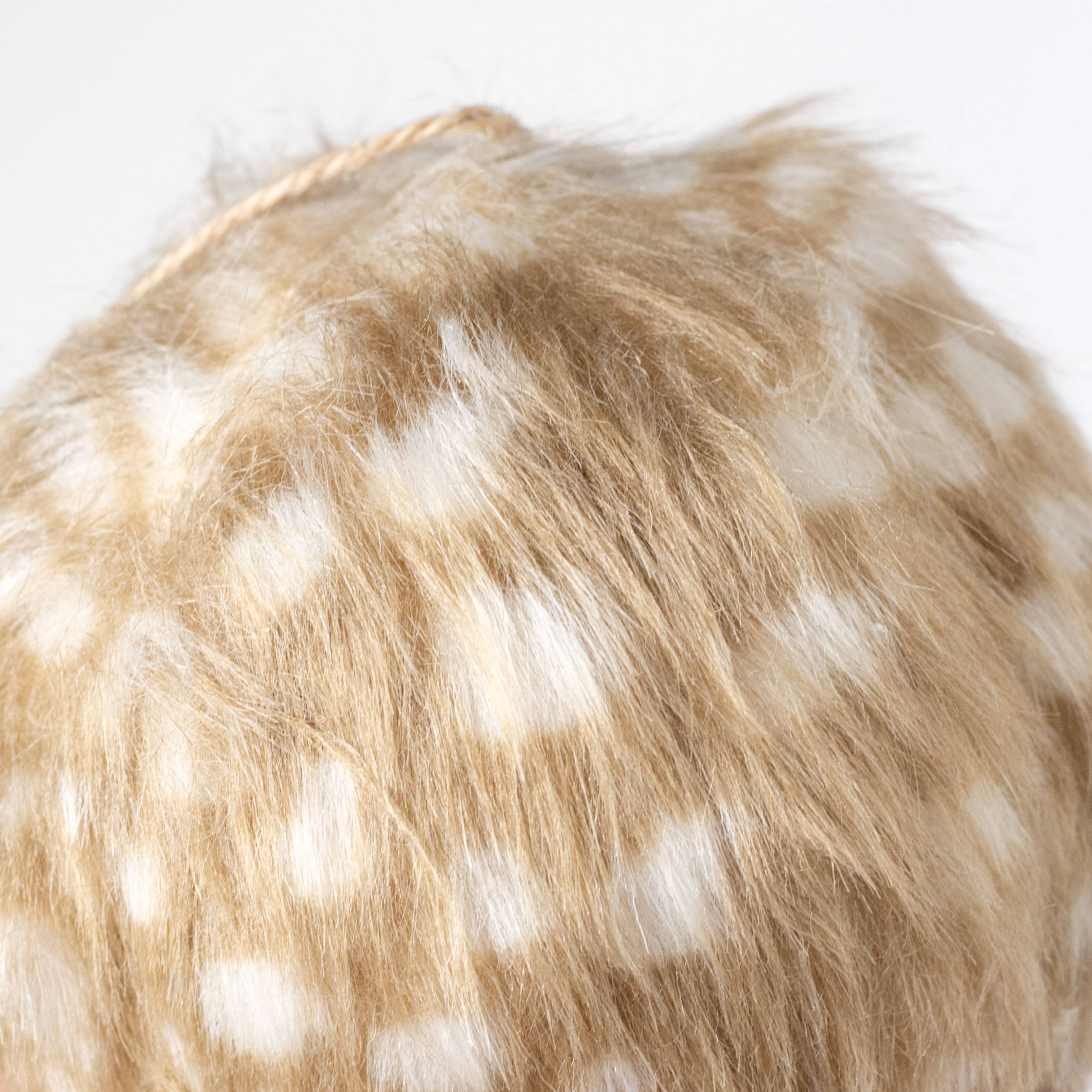 4" Faux Spotted Deer Fur Ornament detail photo 3