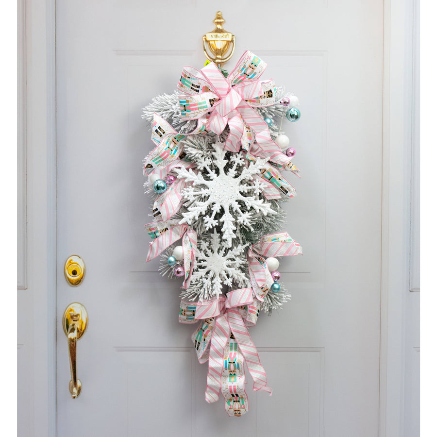 12" Glittered Flat Snowflake Ornament