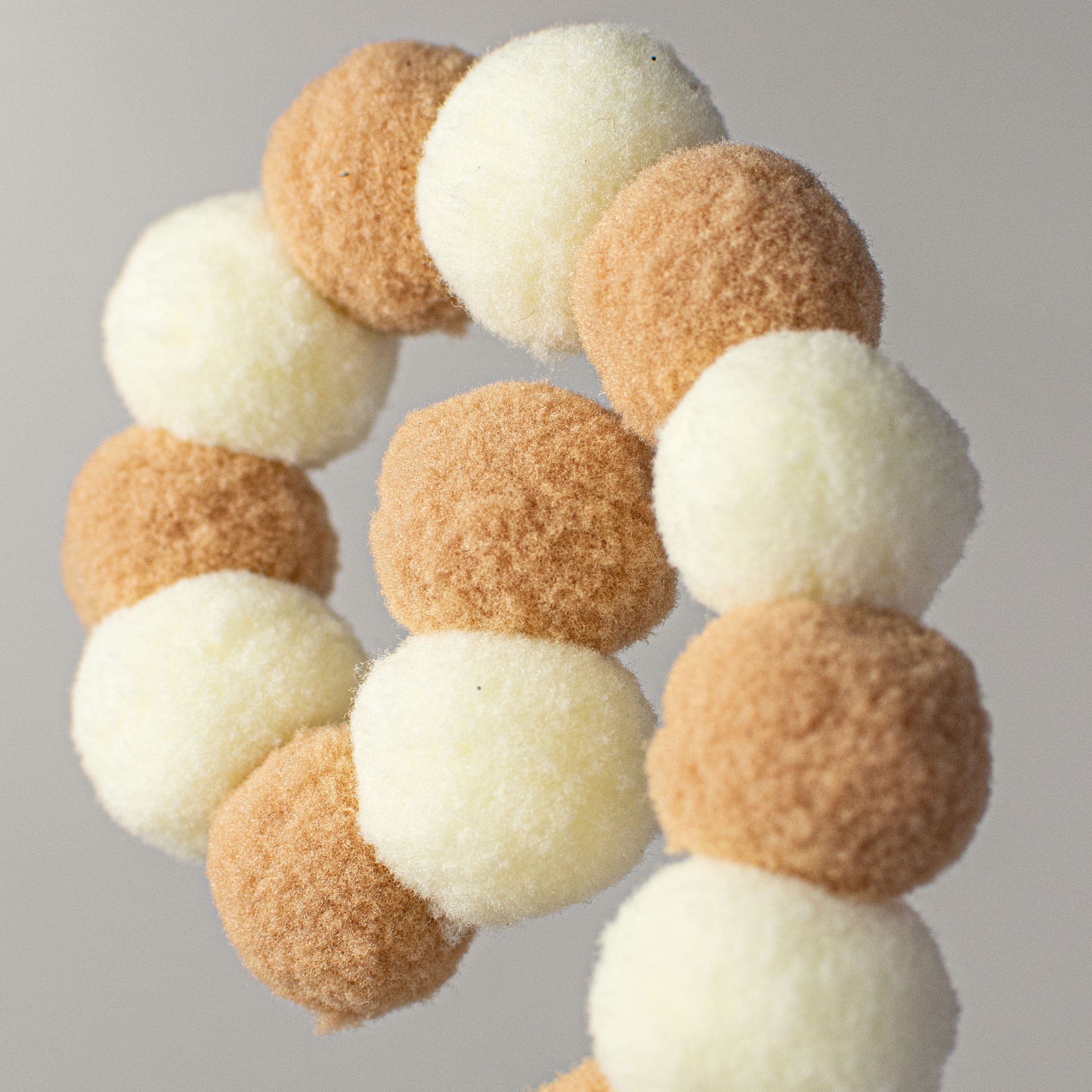 28" Felt Ball Spray: Cream & Brown Lifestyle Photo