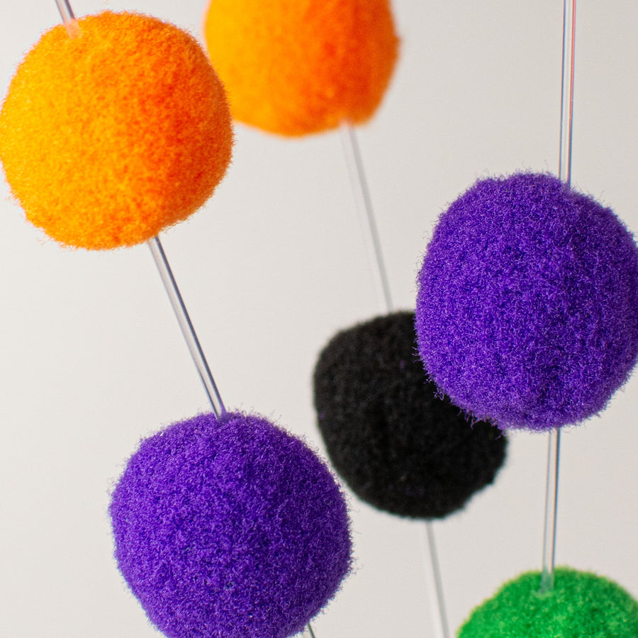 30" Felt Ball Spray: Purple, Green, Orange Lifestyle Photo