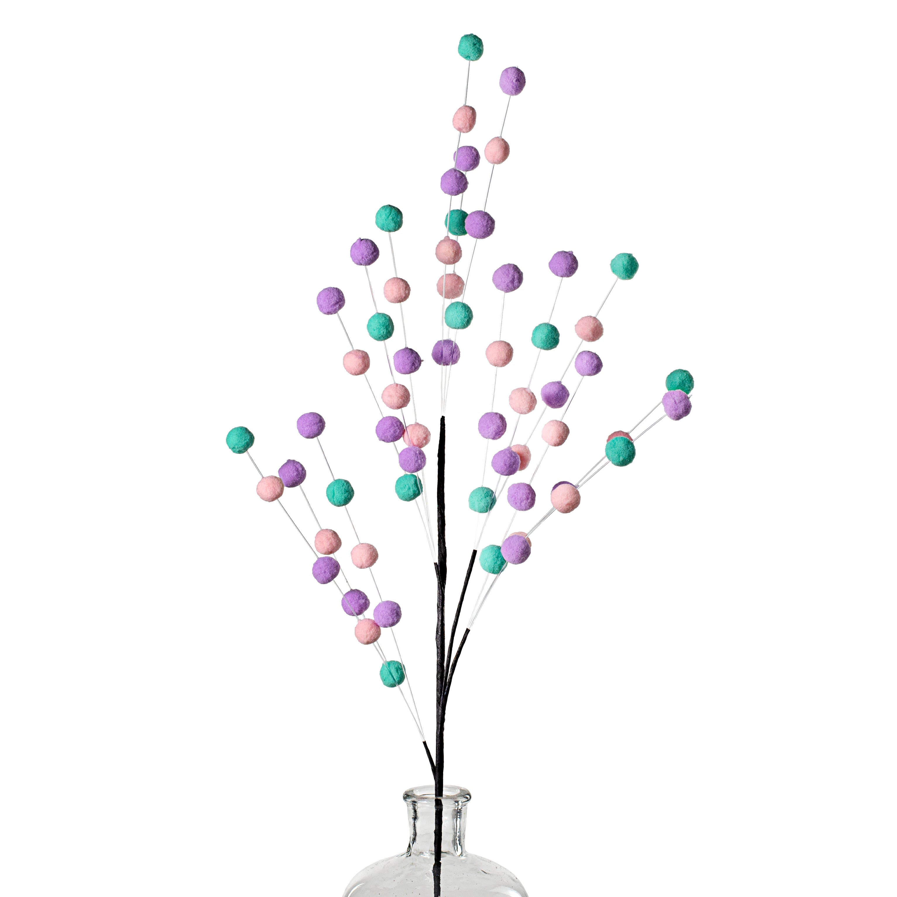 30" Felt Ball Spray: Purple, Pink, Mint Item Number: 56895PUPKMI