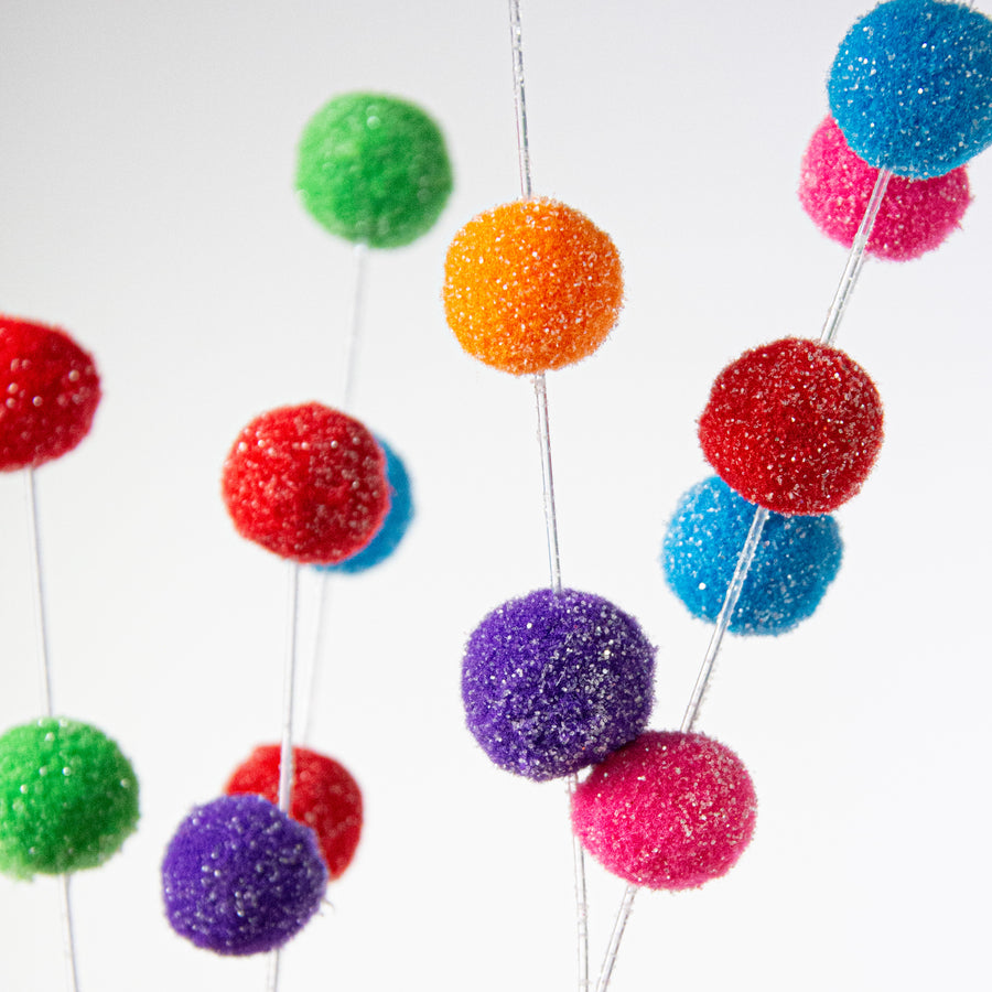29" Felt Ball Spray: Rainbow Multi-Color Lifestyle Photo