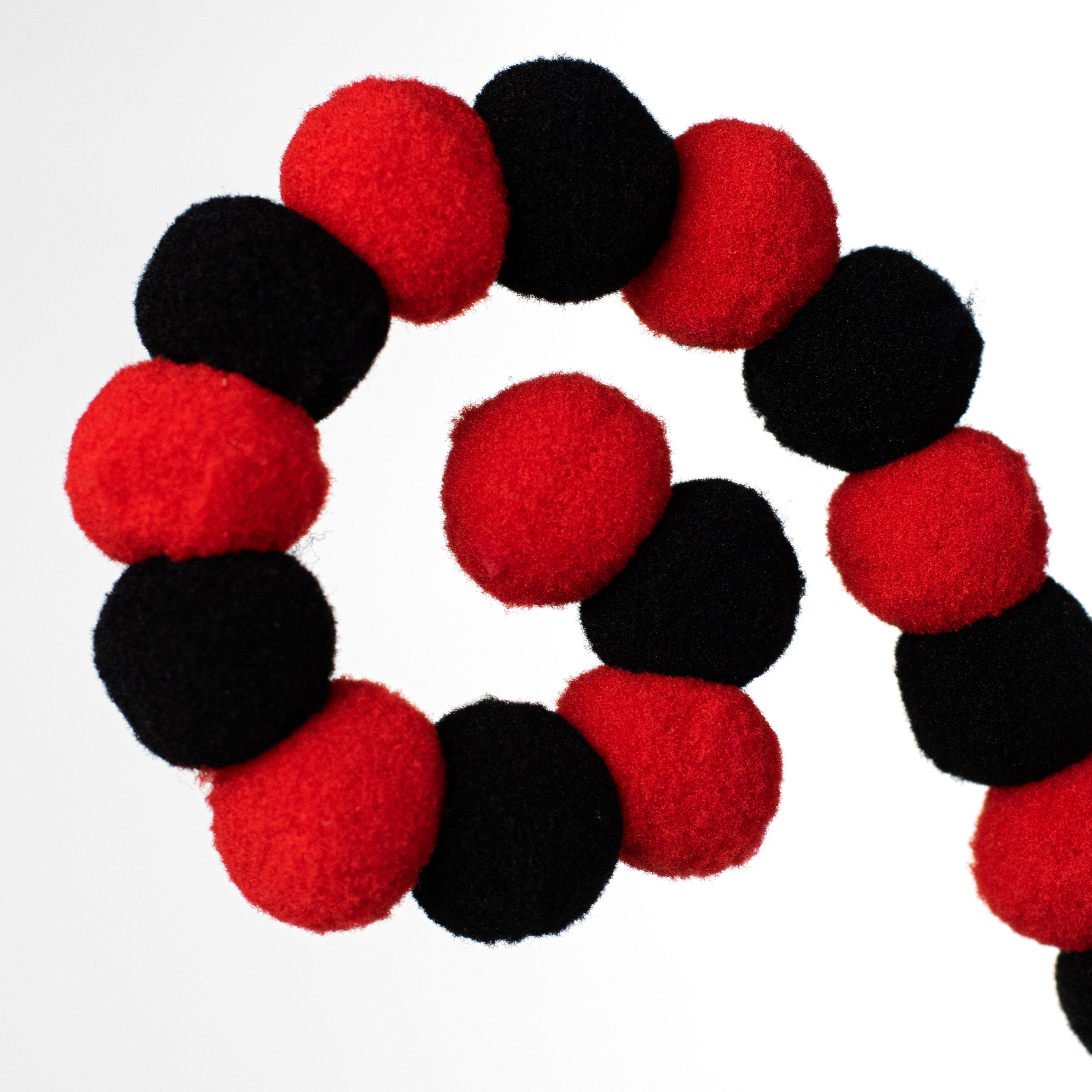 27" Felt Ball Spray: Red & Black Lifestyle Photo