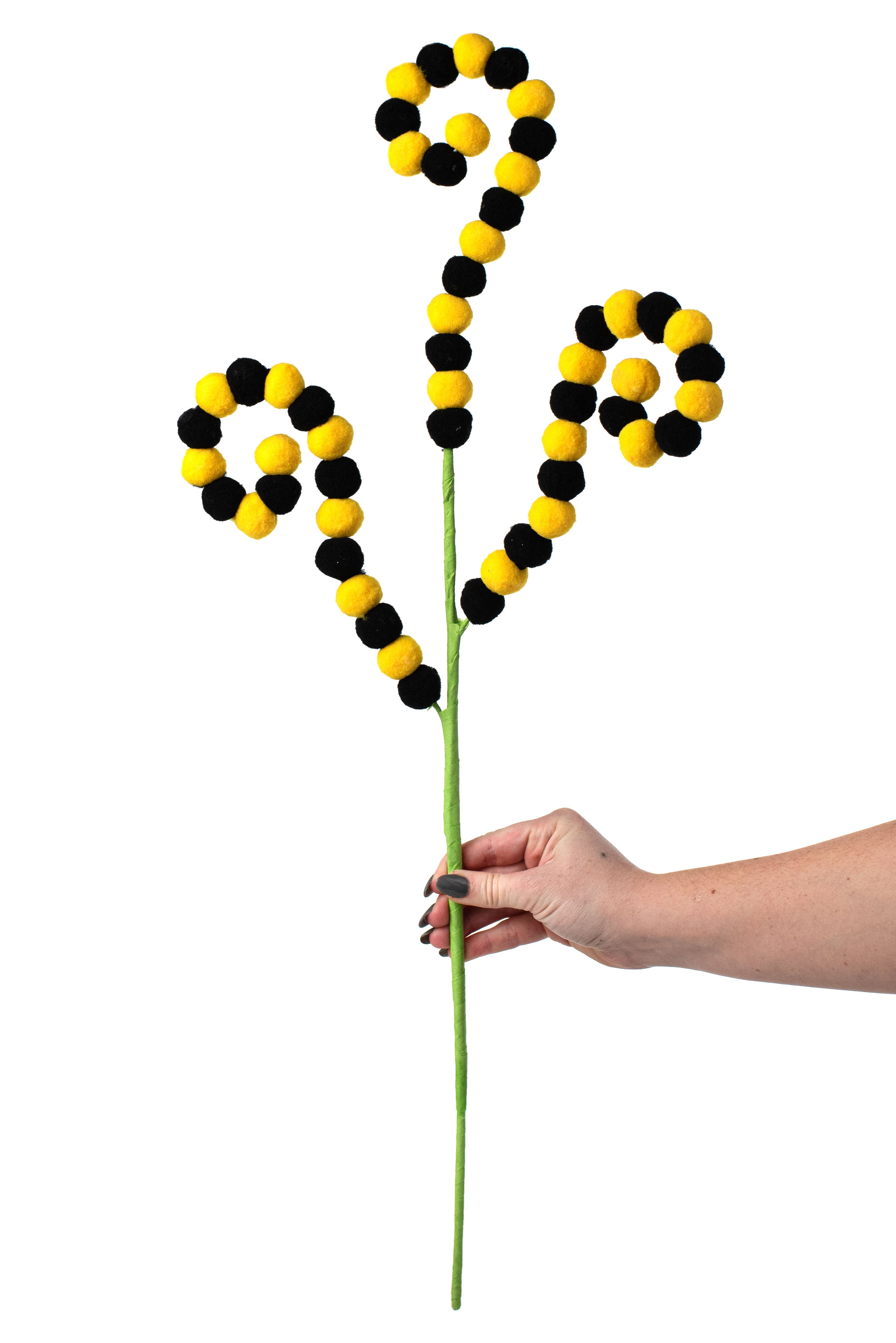 27" Felt Ball Spray: Yellow & Black detail photo 3