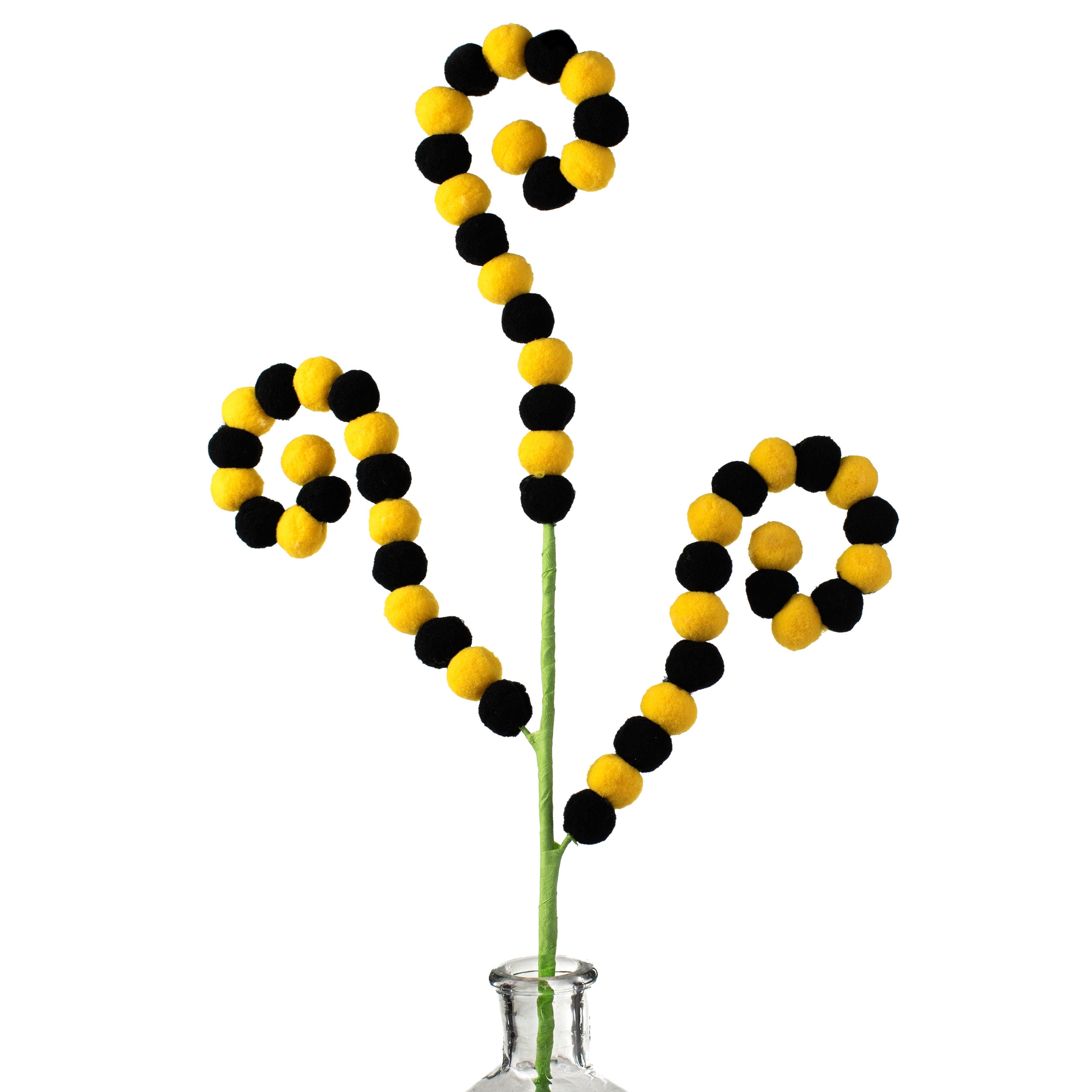 27" Felt Ball Spray: Yellow & Black Item Number: 62873YWBK
