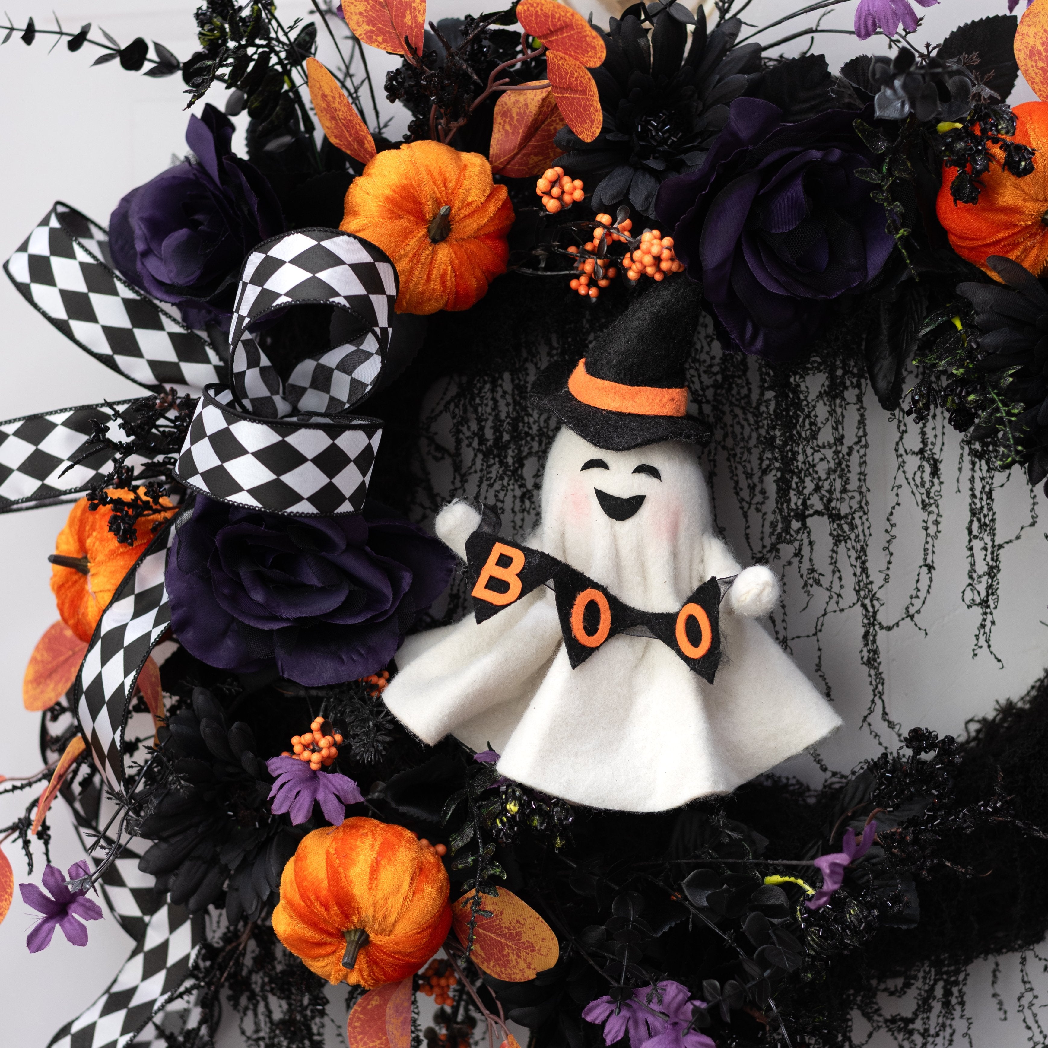 9" Felt Boo Ghost Ornament Lifestyle Photo