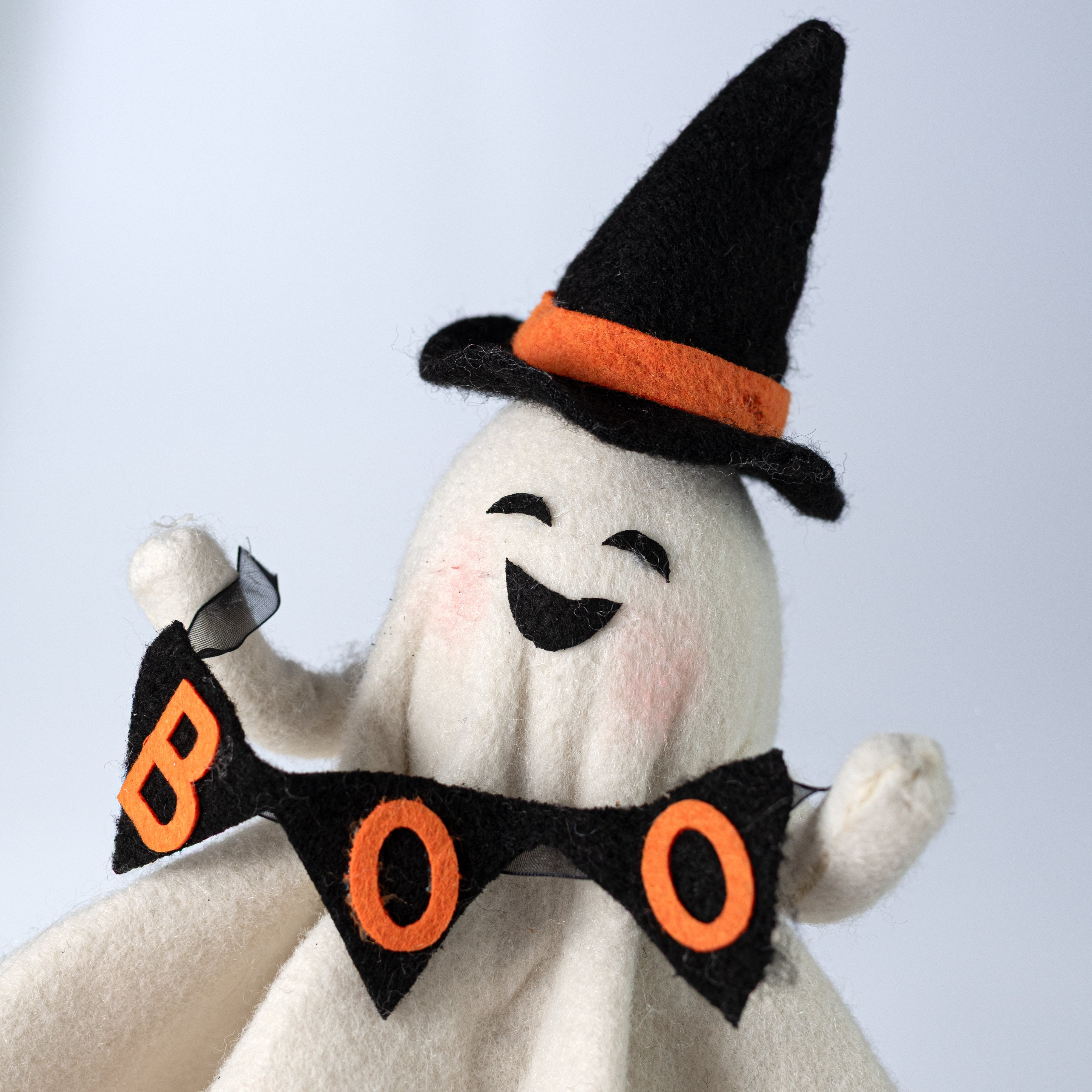 9" Felt Boo Ghost Ornament detail photo 3
