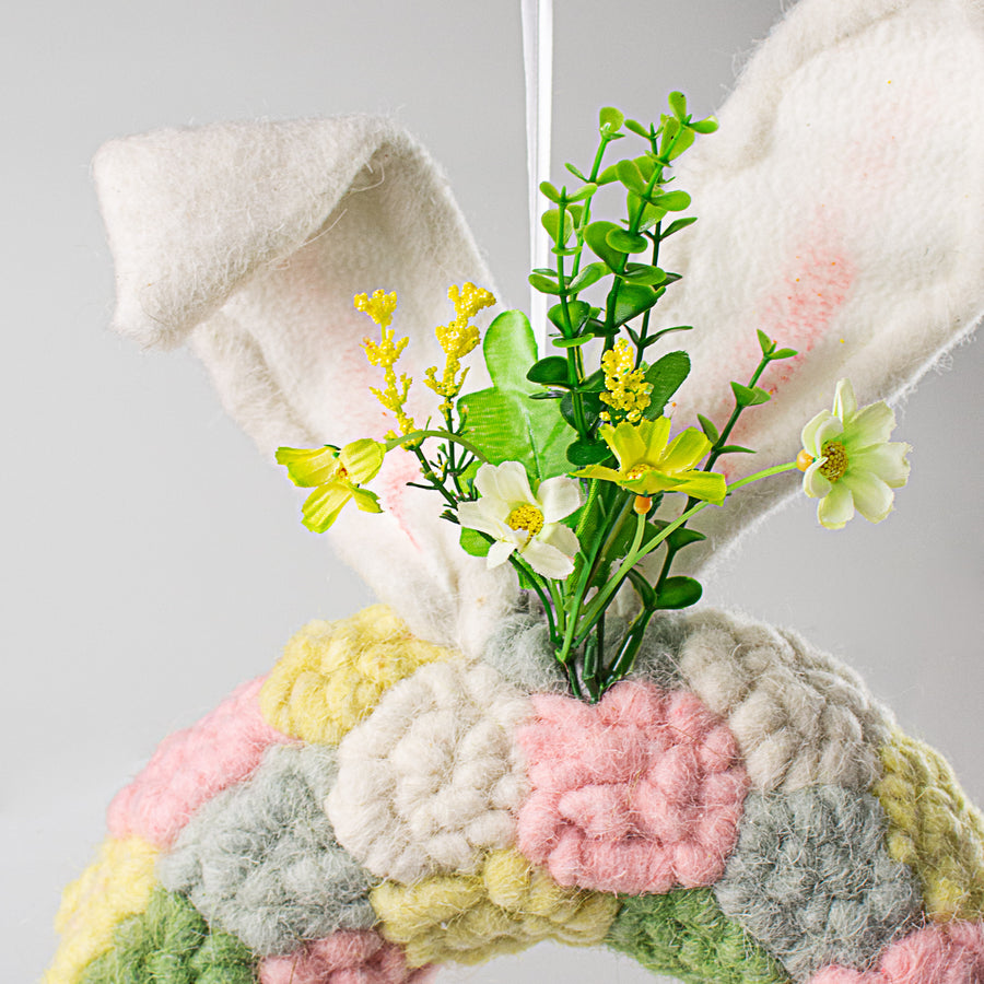 25" Felt Easter Bunny Wreath detail photo 3