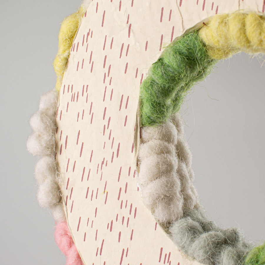 25" Felt Easter Bunny Wreath detail photo 4