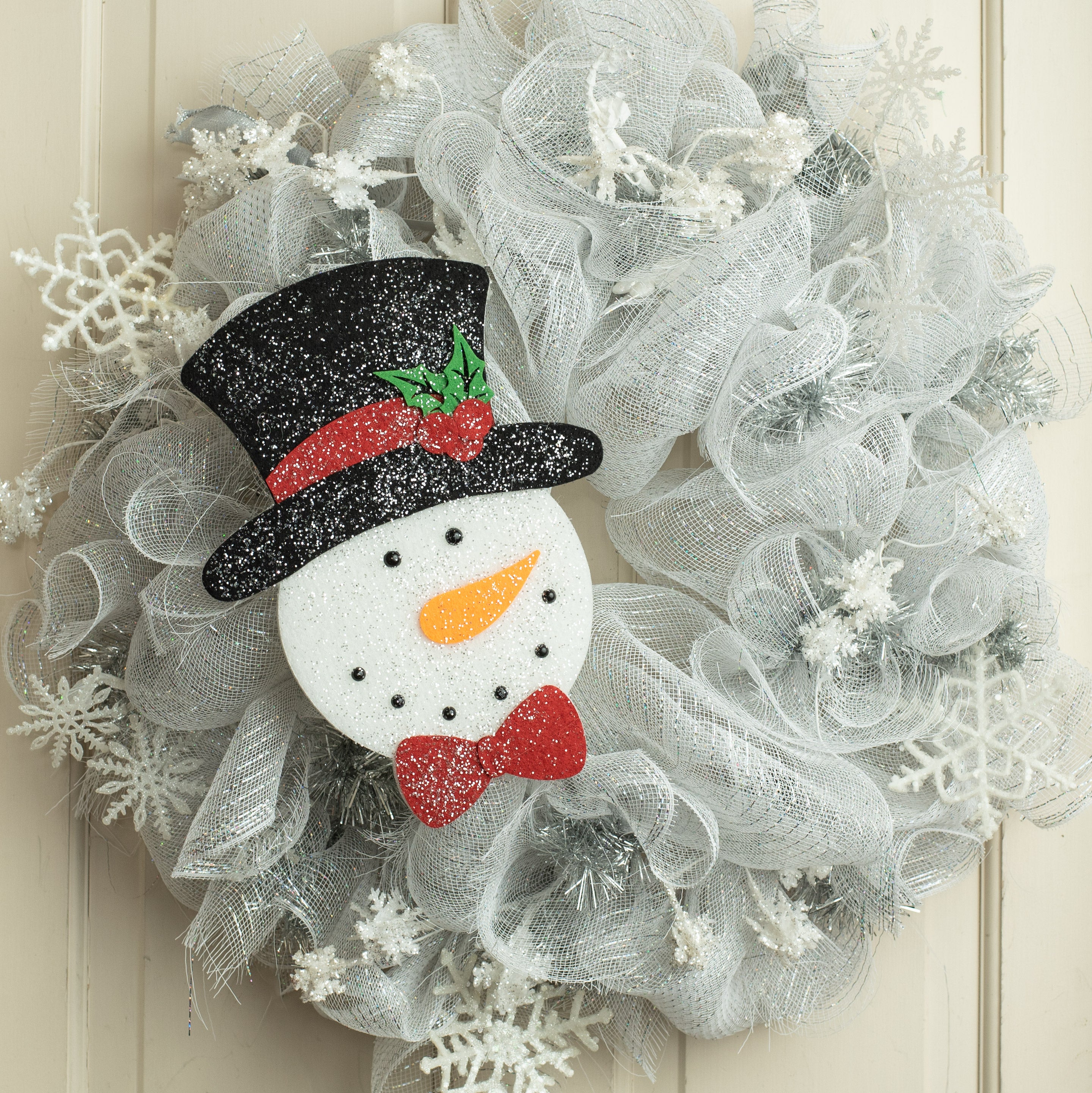 12" Felt & Foam Snowman Head Ornament Lifestyle Photo