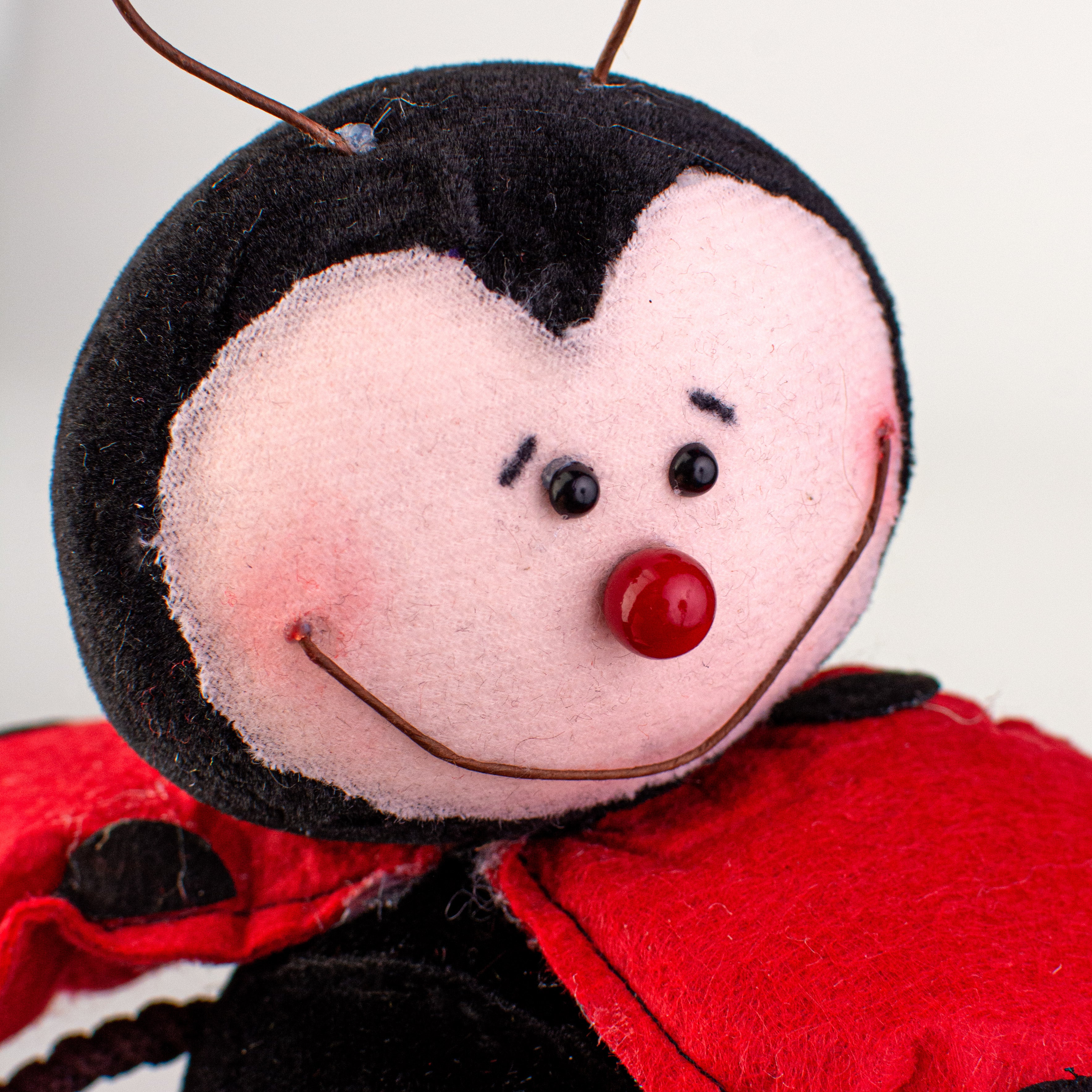 9" Felt Ladybug Ornament detail photo 3