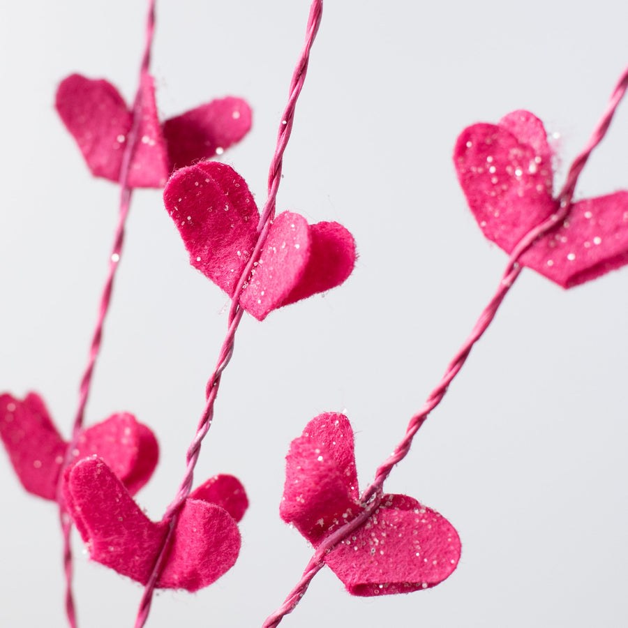 30" Felt Leaf Filler Spray: Fuchsia Pink Lifestyle Photo
