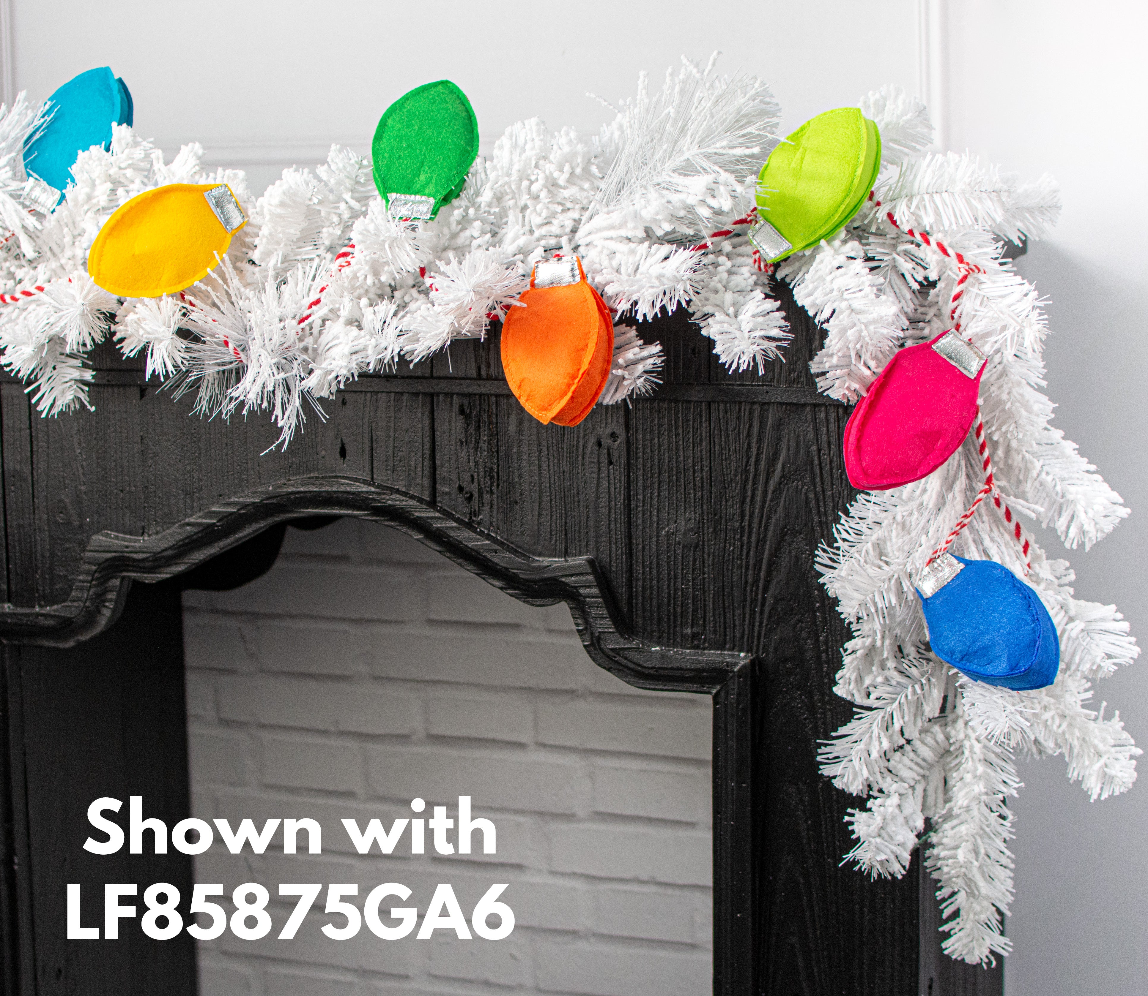 72" Felt Multicolor Light Bulbs Garland Lifestyle Photo