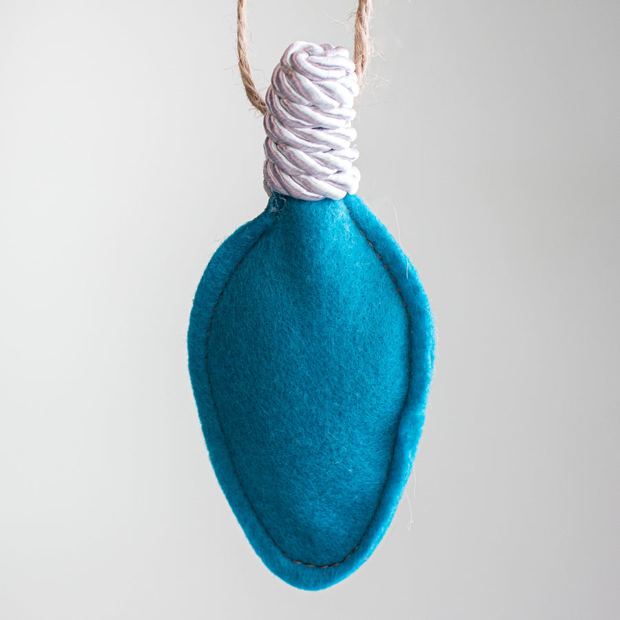 4' Felt Multicolor Light Bulbs Garland detail photo 3