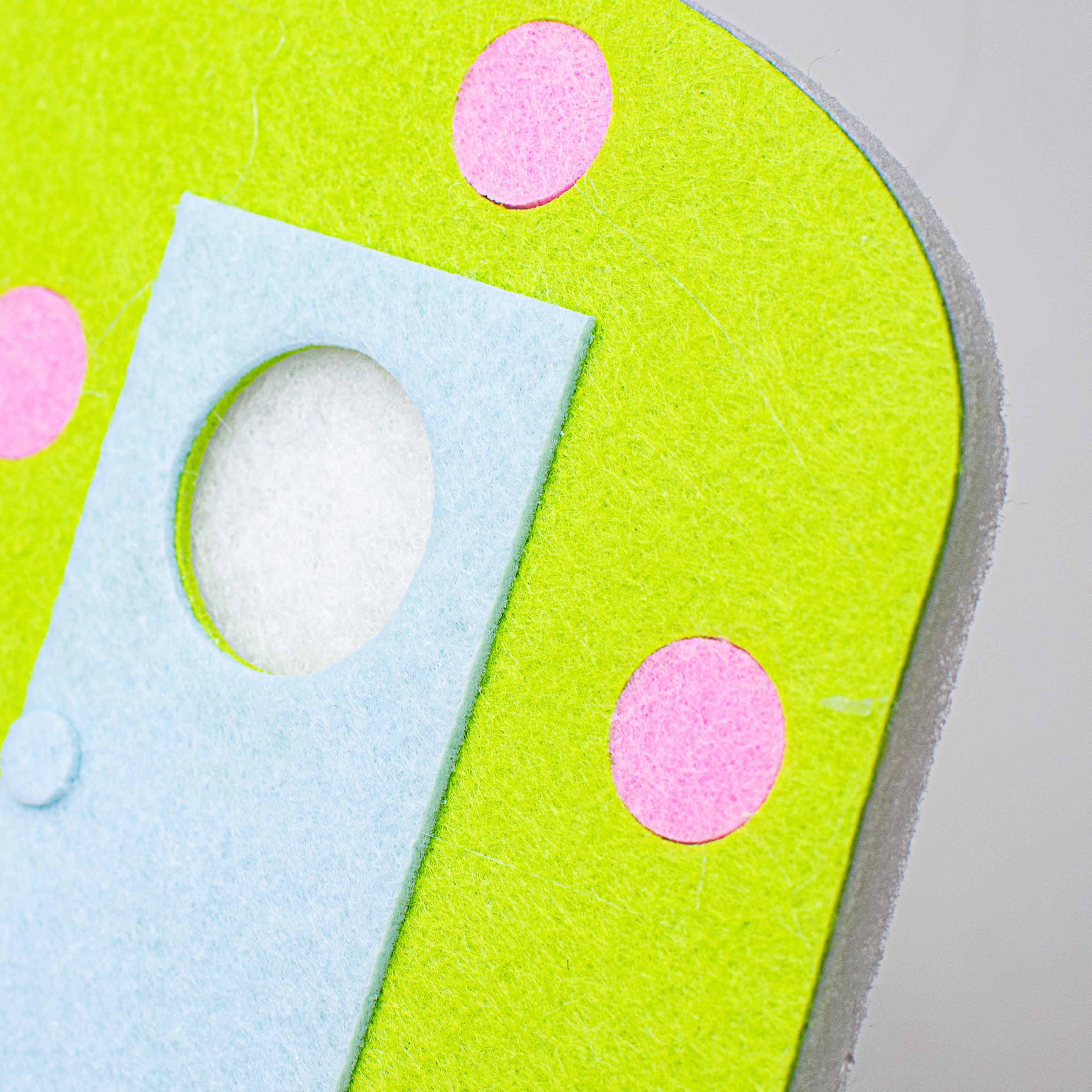 11" Felt Polka Dot Camper Ornament detail photo 3