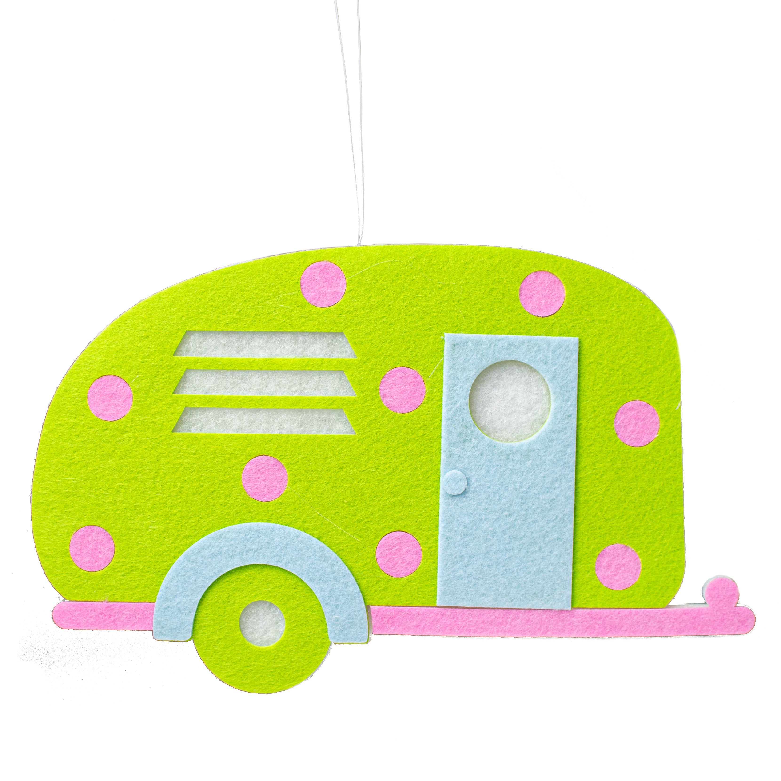11" Felt Polka Dot Camper Ornament Item Number: MS1598