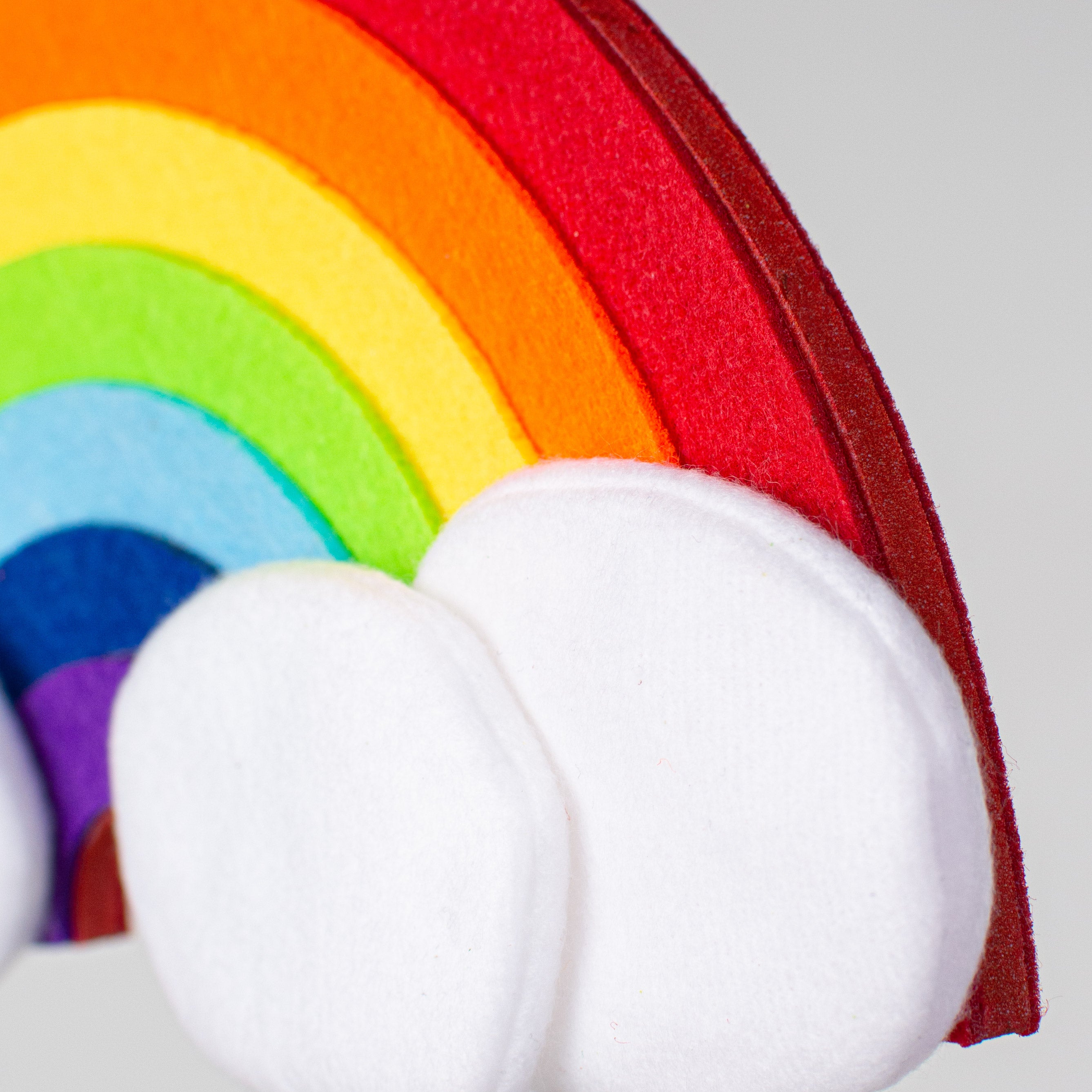 11" Felt Rainbow Ornament detail photo 3