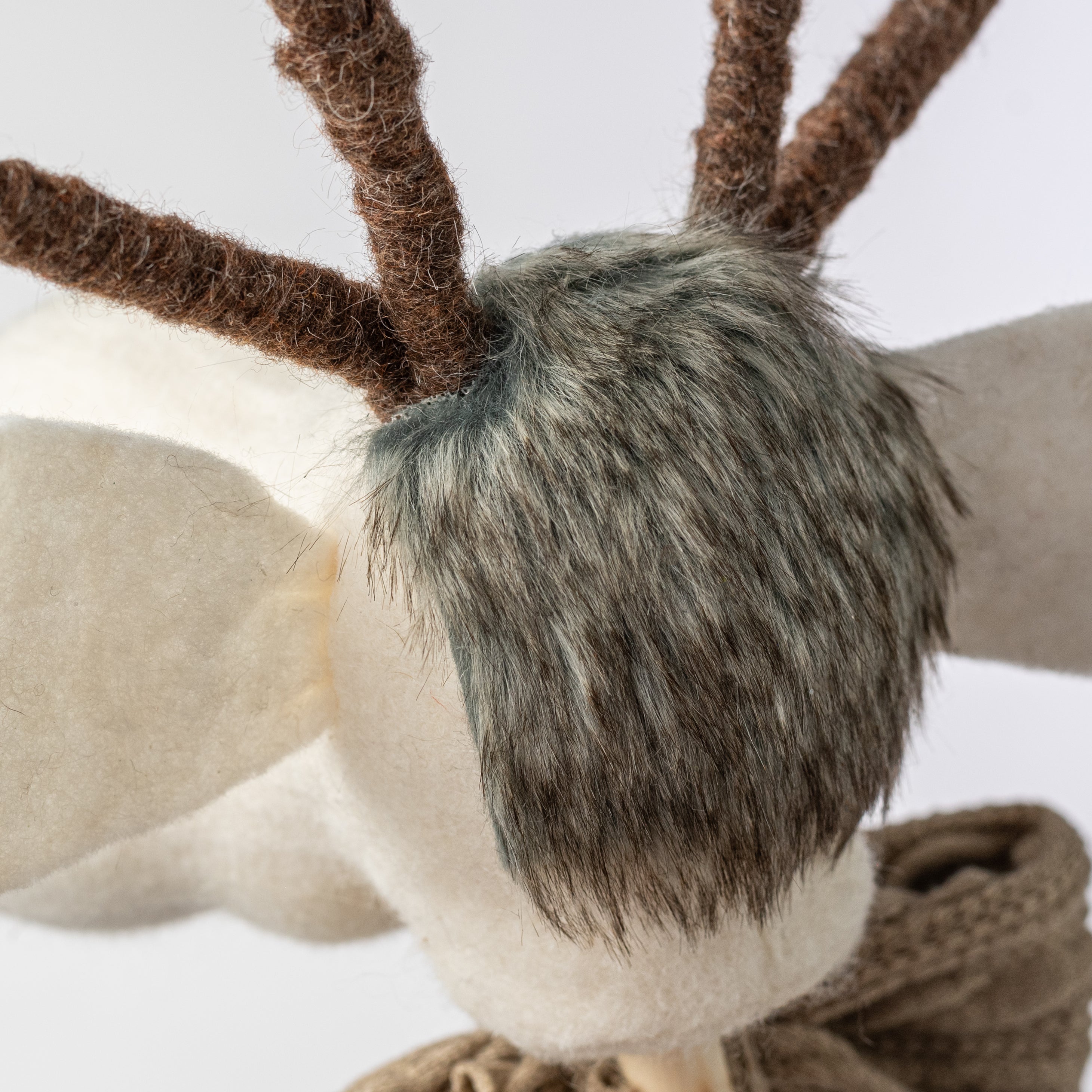 32" Felted Moose Head Tree Topper detail photo 3