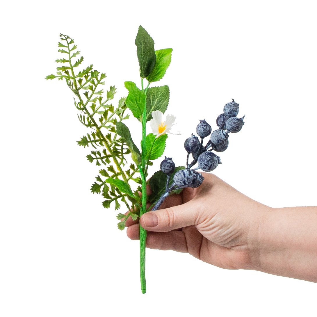10" Fern, Greenery, Blueberry Pick detail photo 3