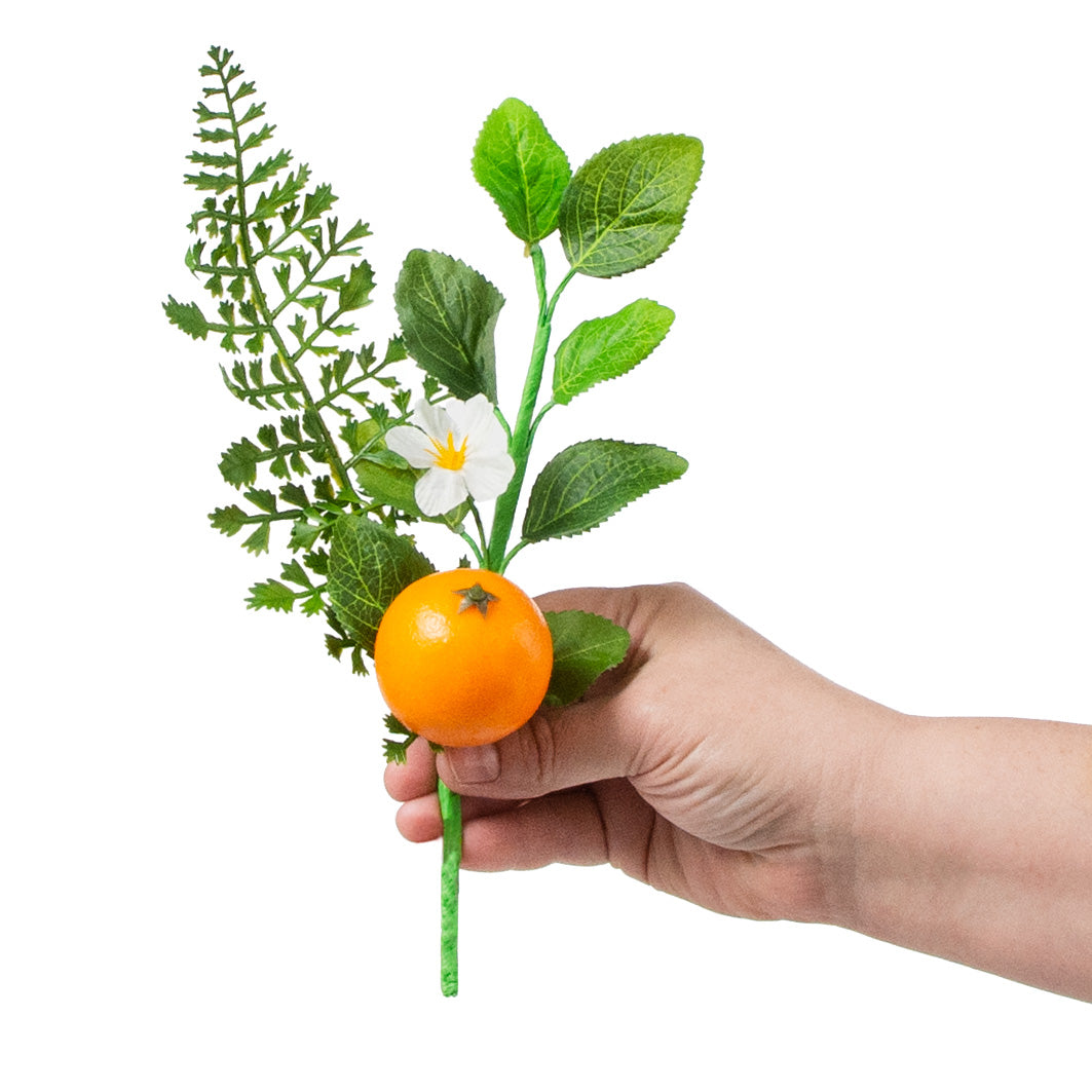 10" Fern, Greenery, Orange Pick detail photo 3