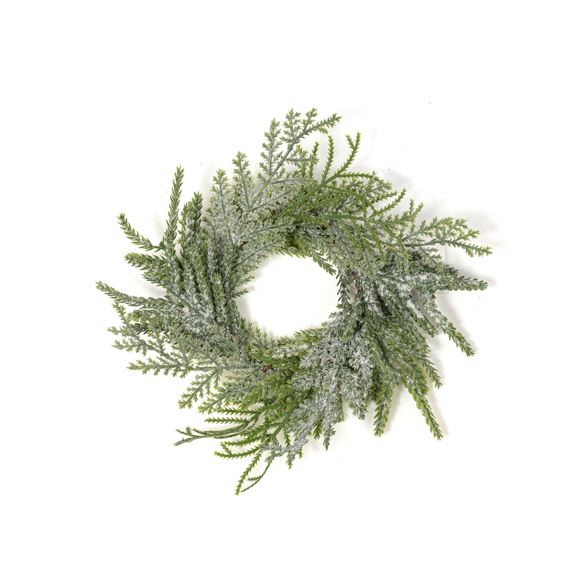 3" Fern Pine Candle Ring: Lightly Flocked Item Number: 511573