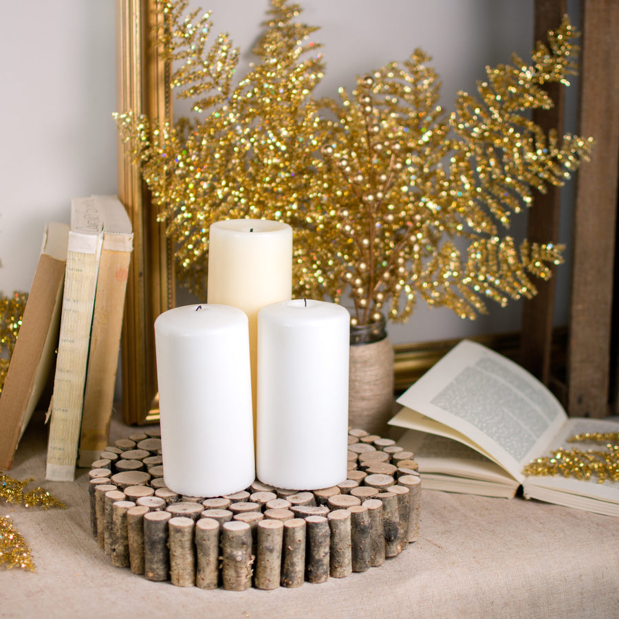 19" Fern Spray: Gold Glitter (Set of 6) detail photo 6