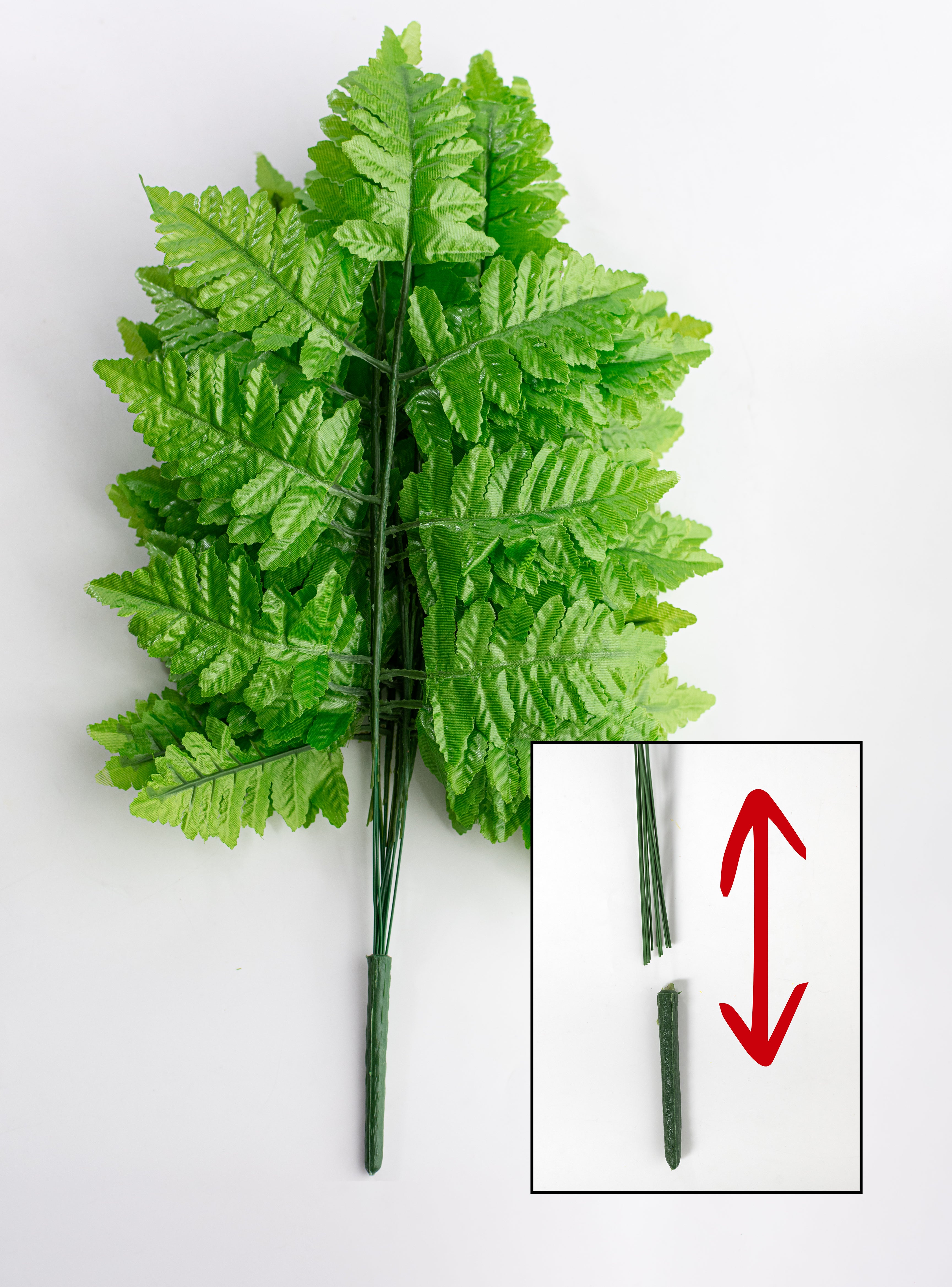 17" Pull Apart Silk Leather Leaf Bush (12 Stems)