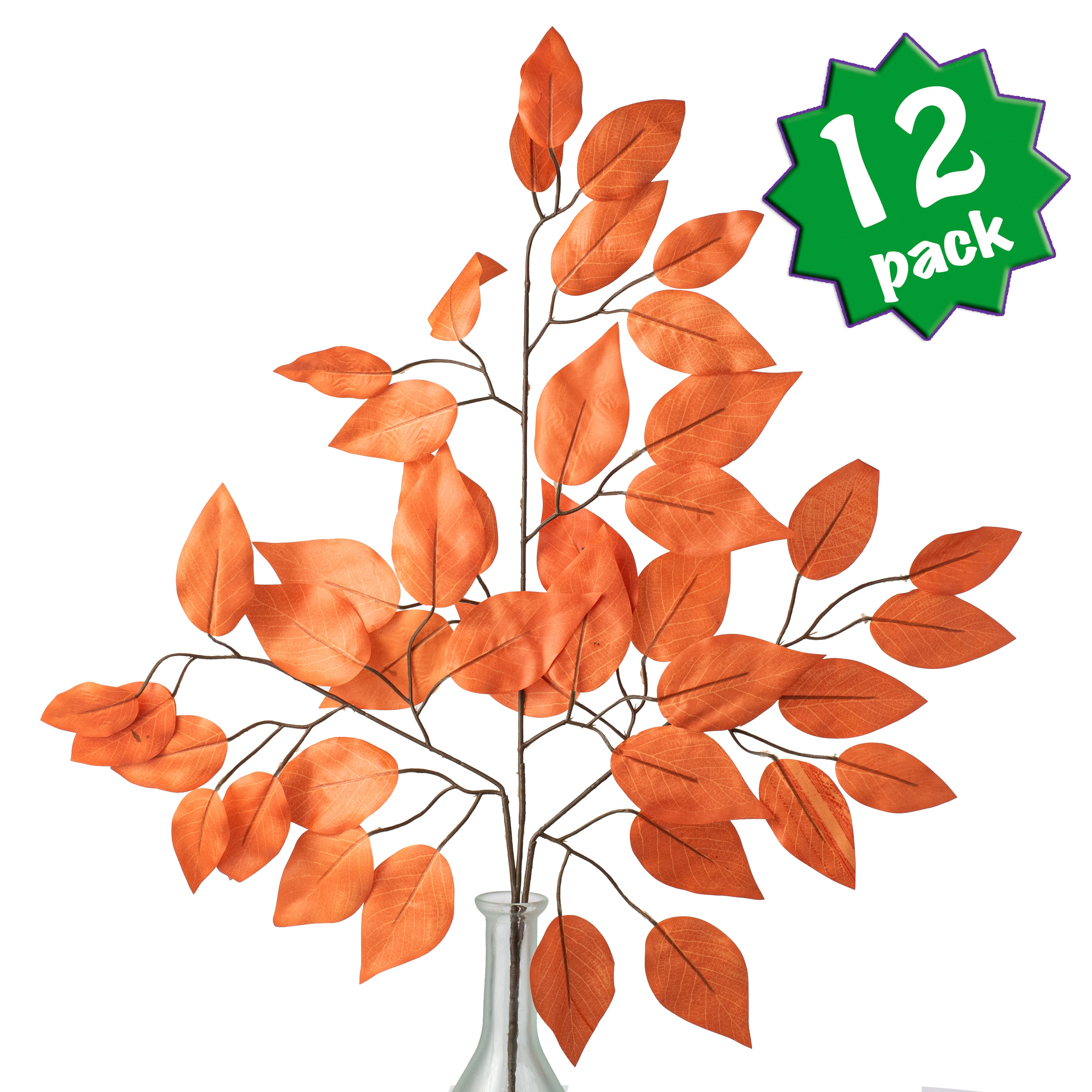 23" Ficus Leaf Spray: Burnt Orange (12) Item Number: FG633735