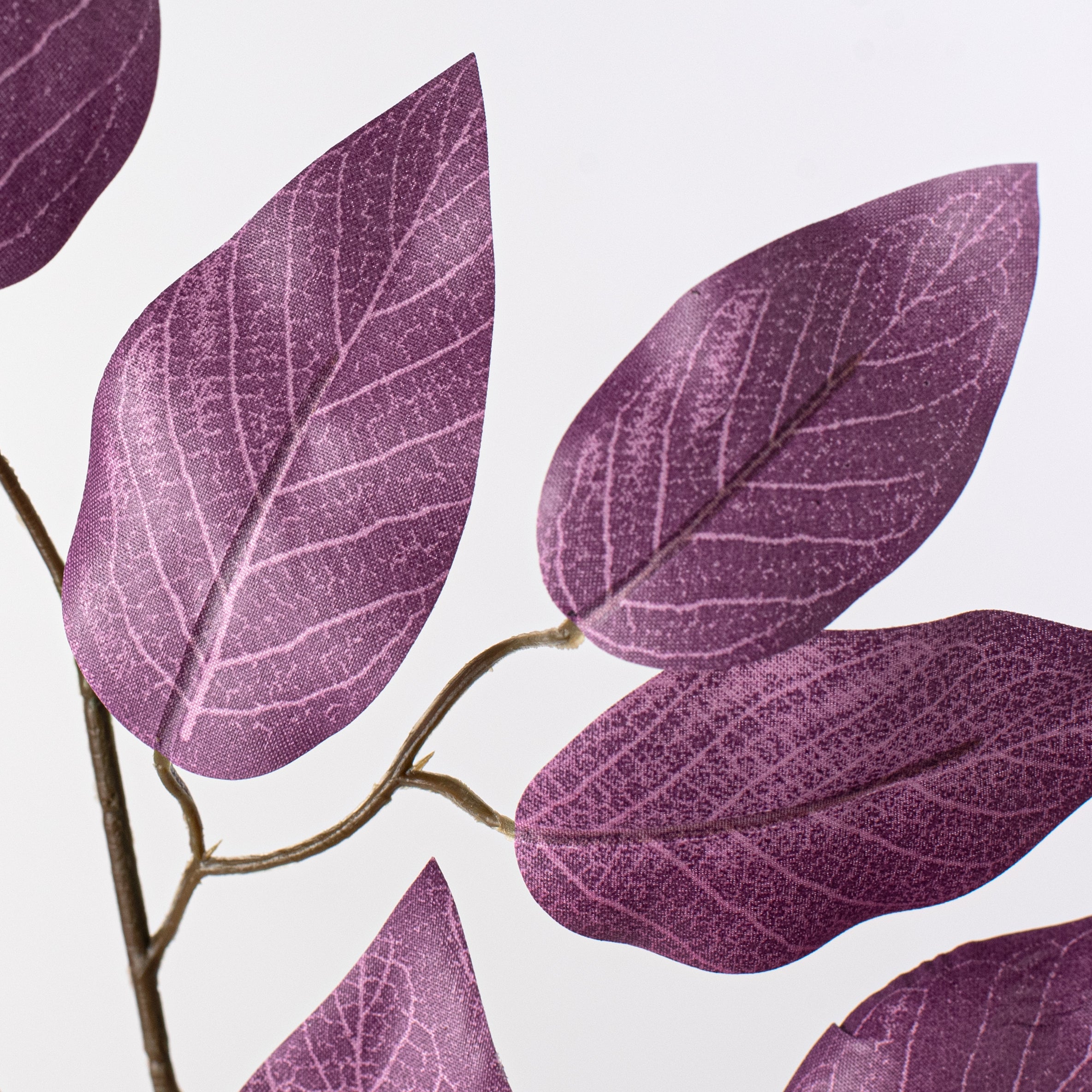 23" Ficus Leaf Spray: Plum Purple (12) Lifestyle Photo