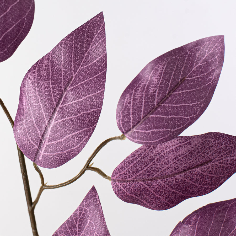 23" Ficus Leaf Spray: Plum Purple (12) Lifestyle Photo