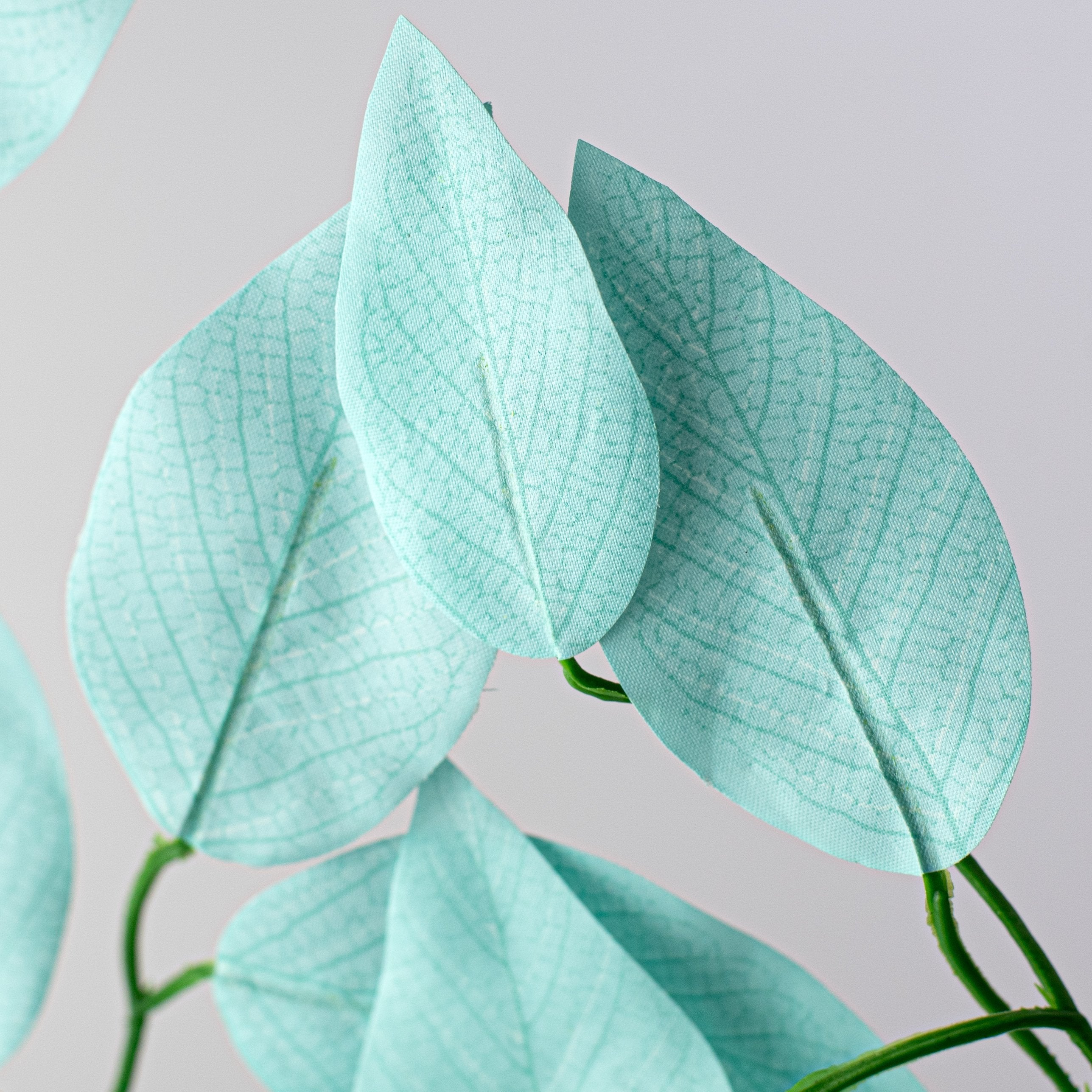 23" Ficus Leaf Spray: Robin's Egg Blue (12) Lifestyle Photo