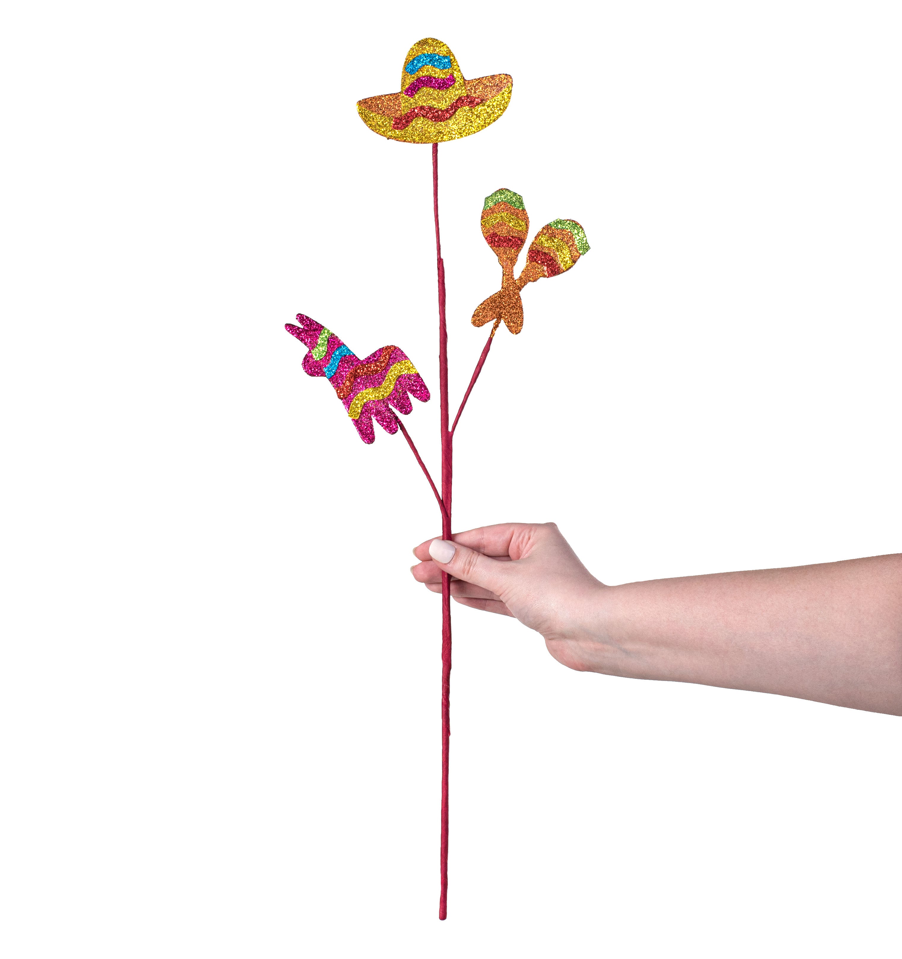 24" Fiesta Sombrero, Maracas, Donkey Pick detail photo 3