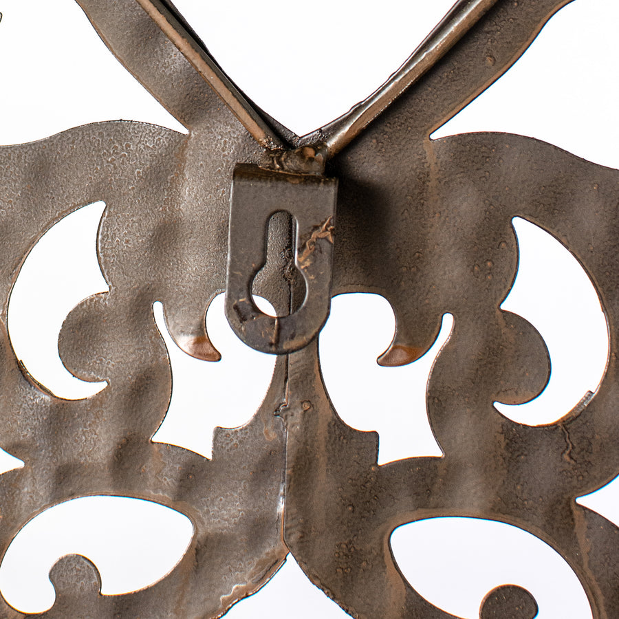 18" x 14.5" Filigree Angel Wings: Antique Rust detail photo 3