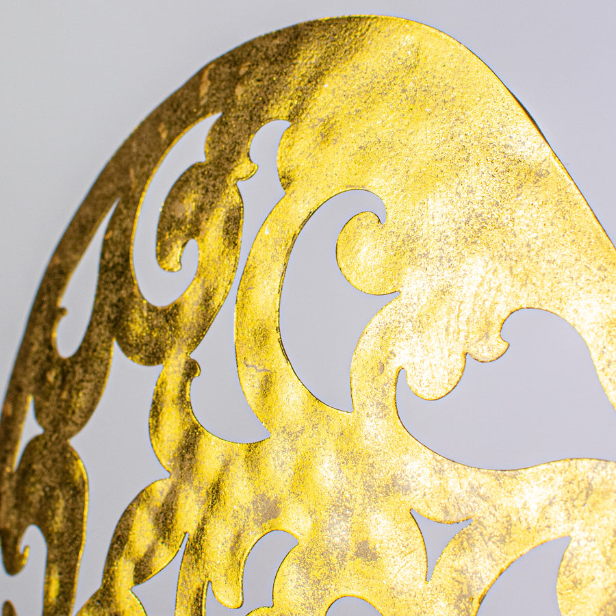 18" x 14.5" Filigree Angel Wings: Gold Leaf detail photo 4