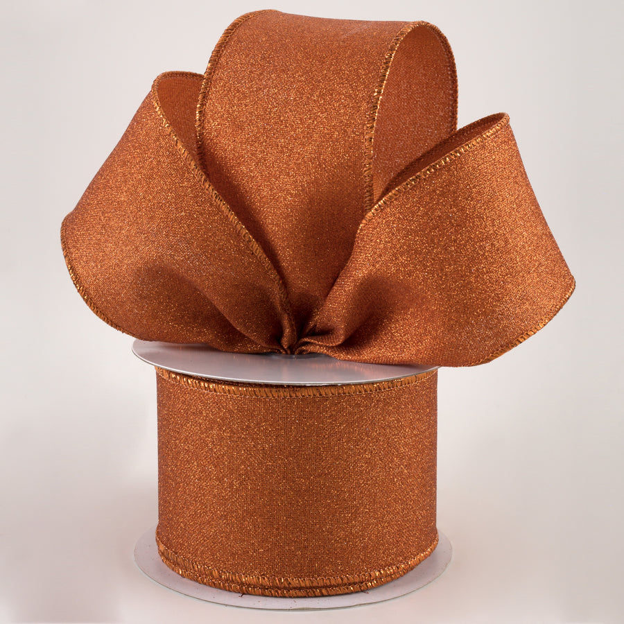 2.5" Fine Glitter on Royal: Pumpkin Orange (10 Yards) Lifestyle Photo