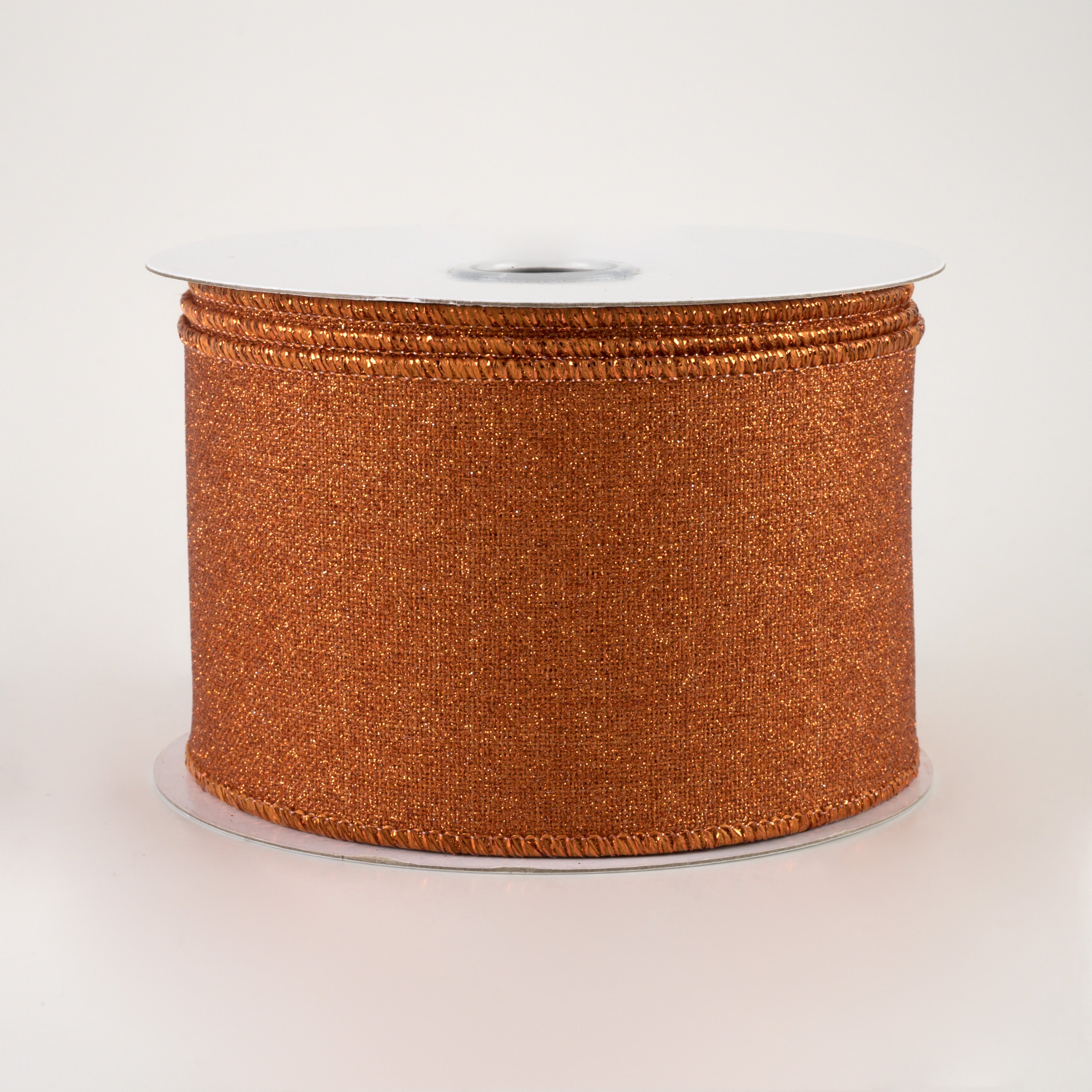 2.5" Fine Glitter on Royal: Pumpkin Orange (10 Yards)