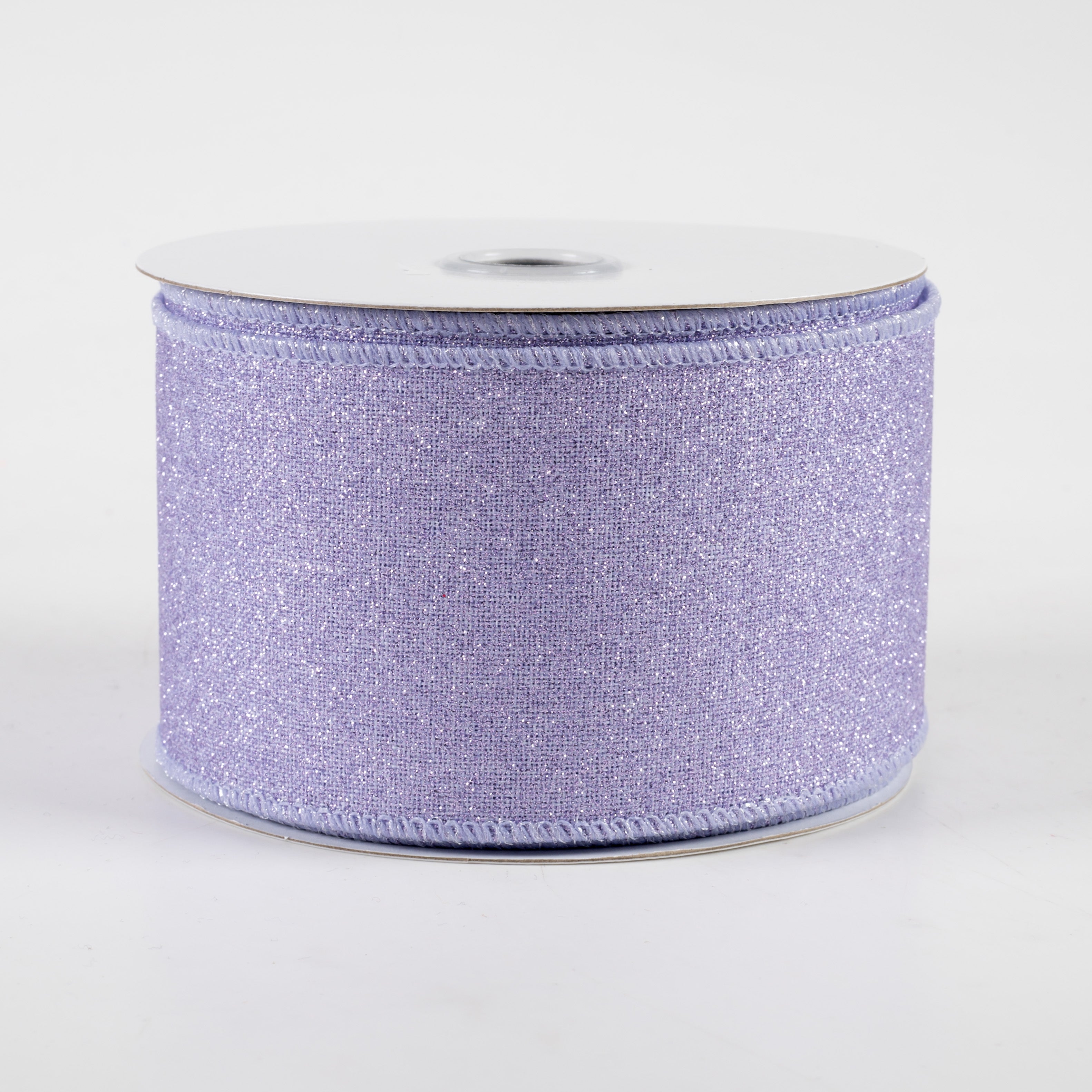 2.5" Fine Glitter on Royal Ribbon: Lavender (10 Yards)
