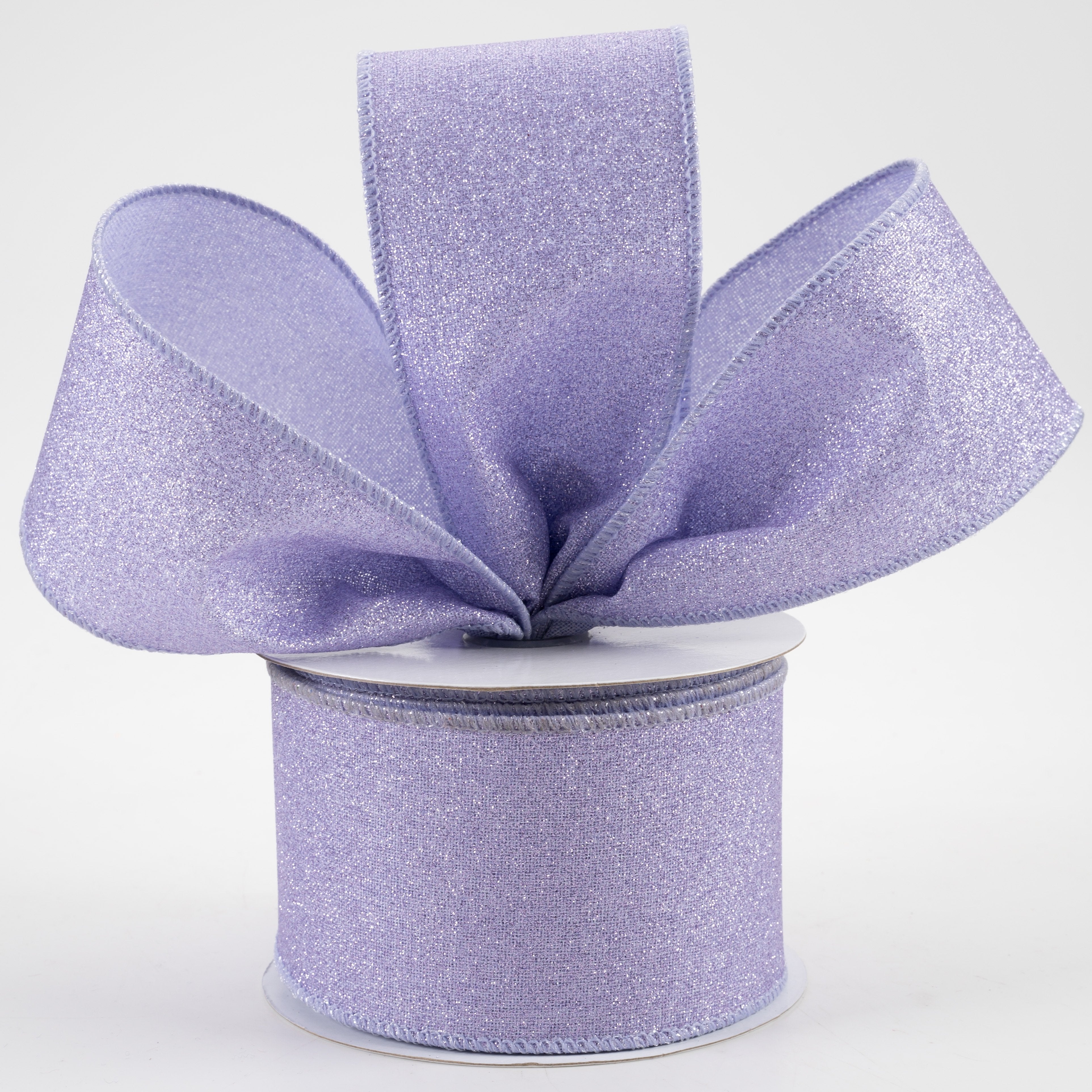 2.5" Fine Glitter on Royal Ribbon: Lavender (10 Yards) Lifestyle Photo