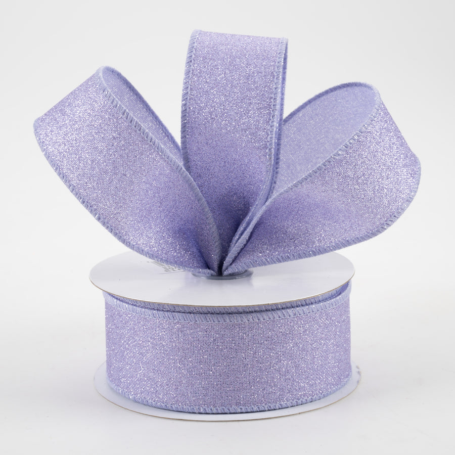 1.5" Fine Glitter on Royal Ribbon: Lavender (10 Yards) Lifestyle Photo