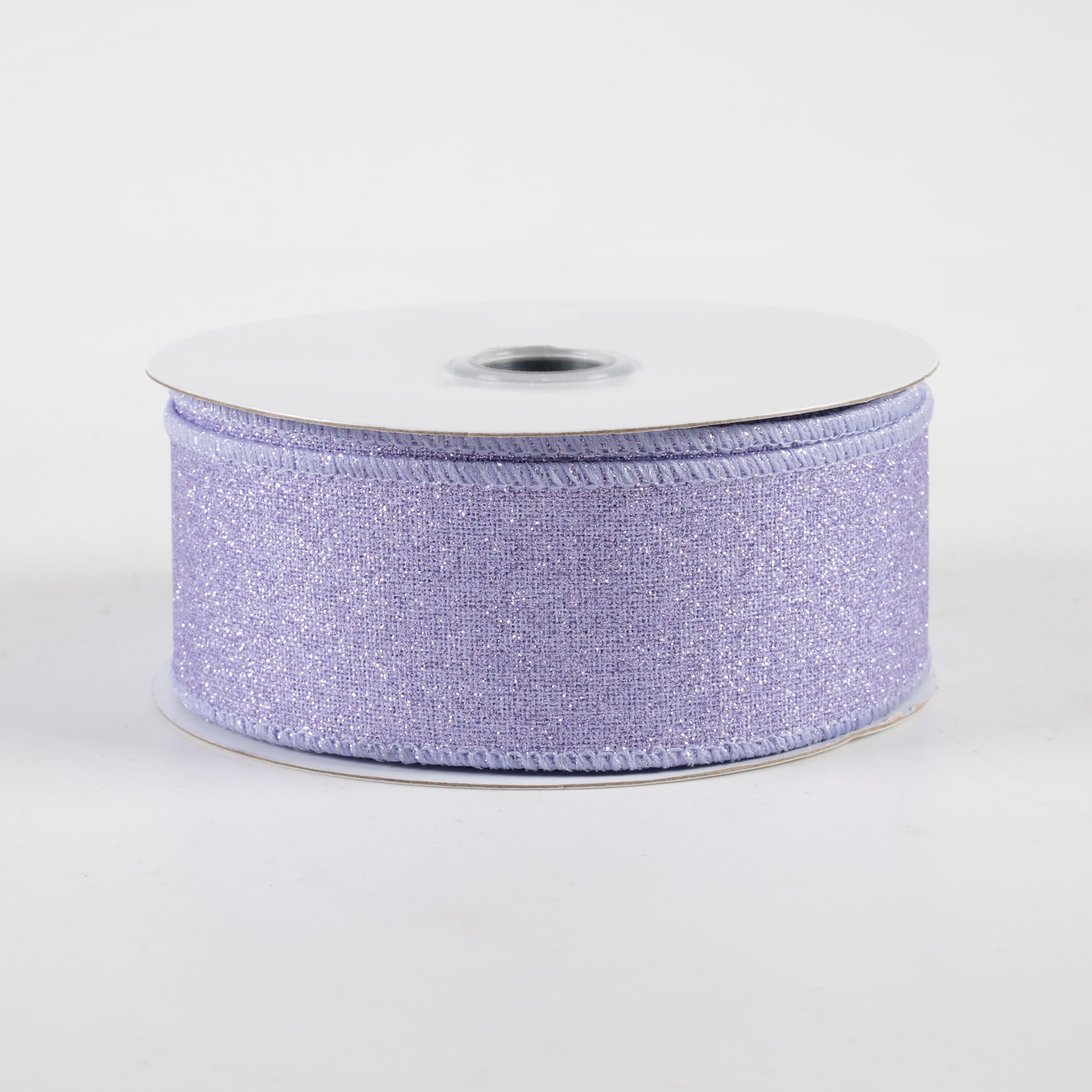 1.5" Fine Glitter on Royal Ribbon: Lavender (10 Yards)
