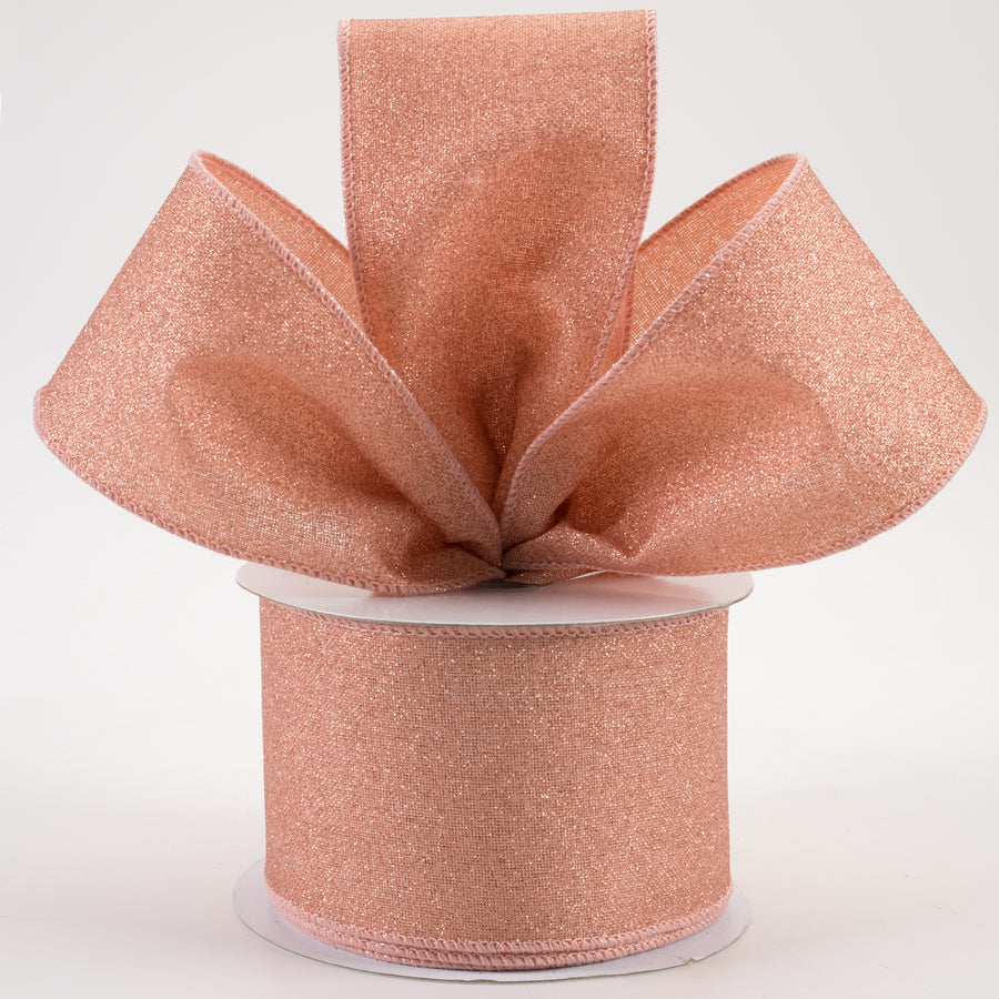 2.5" Fine Glitter on Royal Ribbon: Rose Gold (10 Yards) Lifestyle Photo